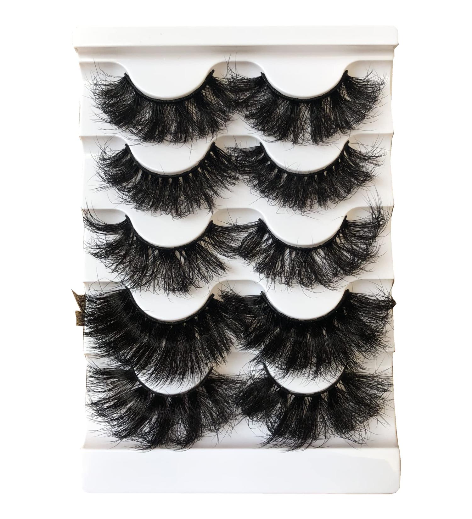 Gmagictobo Fluffy 3D Faux Mink False Eyelashes - 5 Pairs Variety Pack for Dramatic Long Thick Volume - Soft Strips Fake Lashes - Buy Online on GoSupps.com