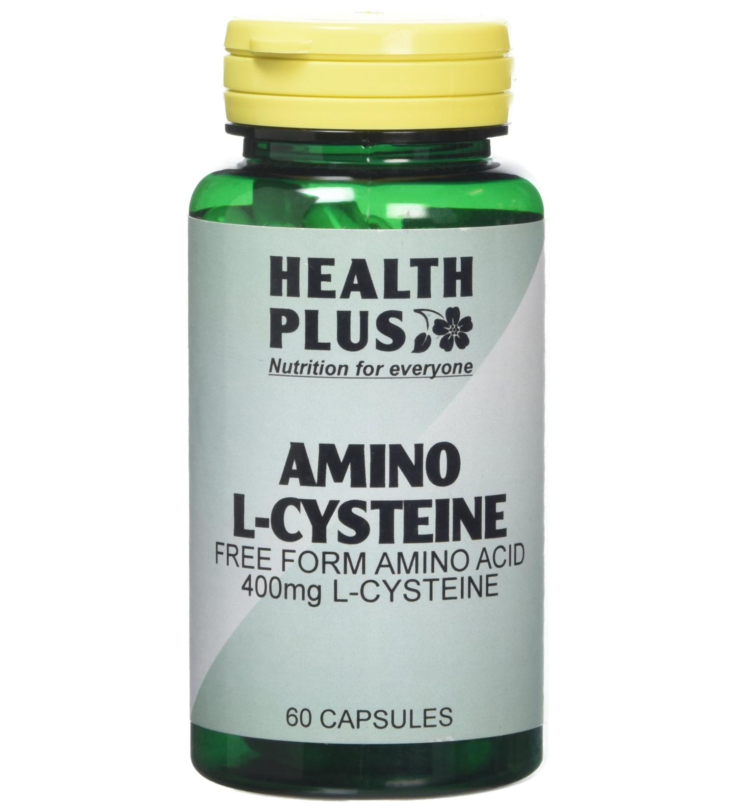 Health Plus Amino L-Cysteine 400mg Supplement - 60 Capsules - Buy Online on GoSupps.com