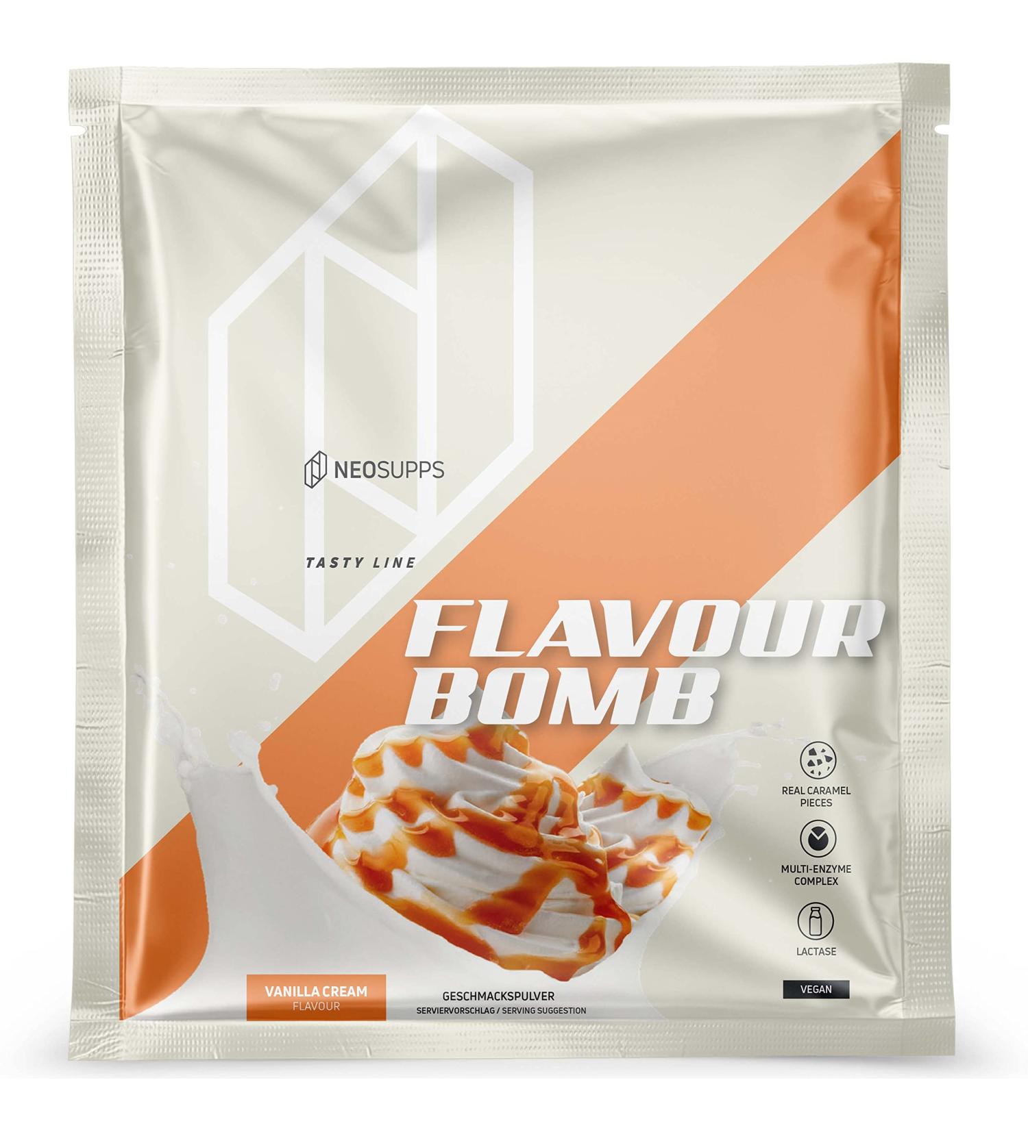 NeoSupps Flavor Bomb Powder - 15g Vanilla Cream | Low-Calorie Taste Booster for Baking & Diet | Enhance Every Meal! - Buy Online on GoSupps.com