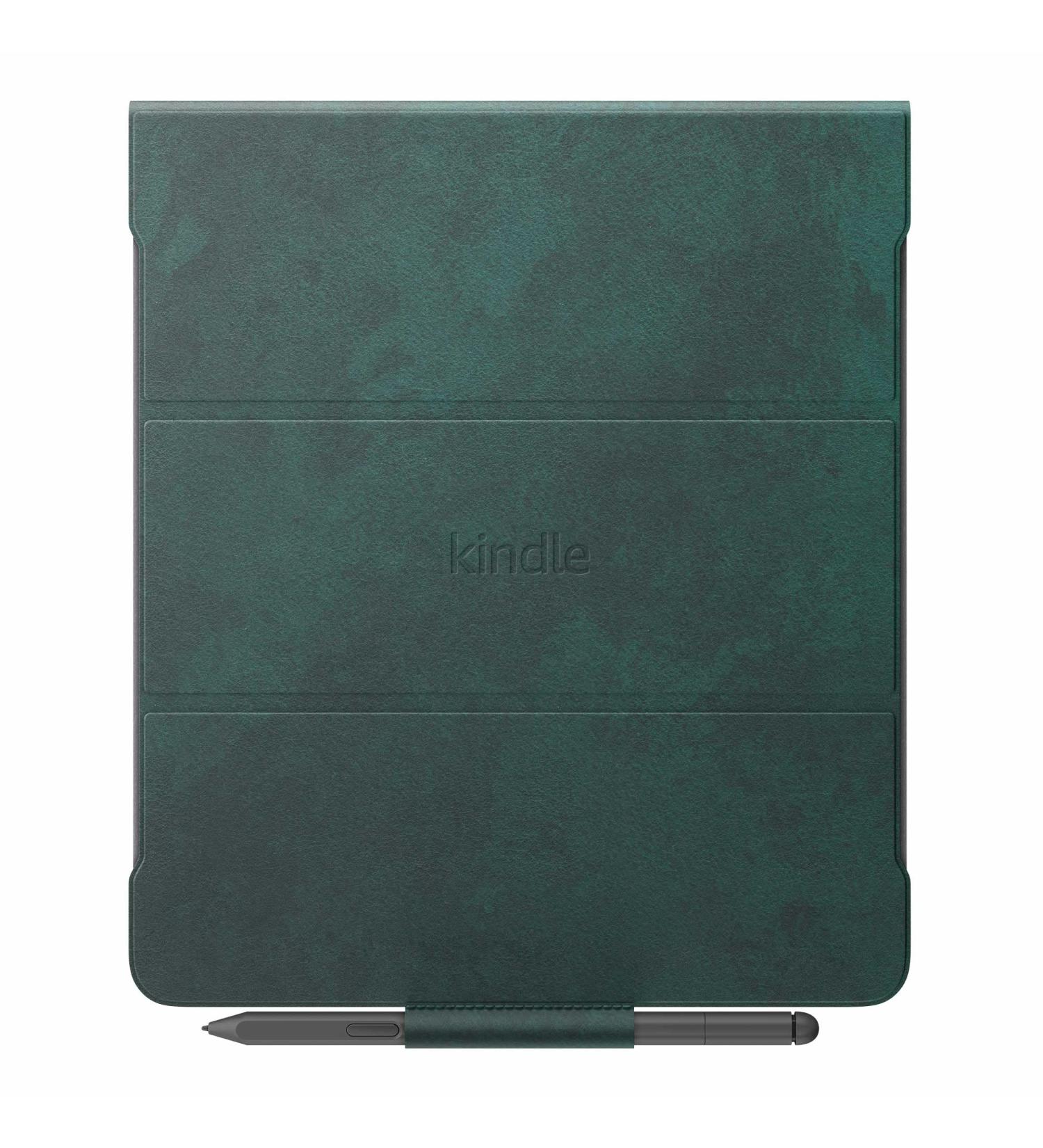 Kindle Scribe Brush Print Leather Folio Cover - Foliage Green | Magnetic Attach | Compatible with Kindle Scribe - Buy Online on GoSupps.com