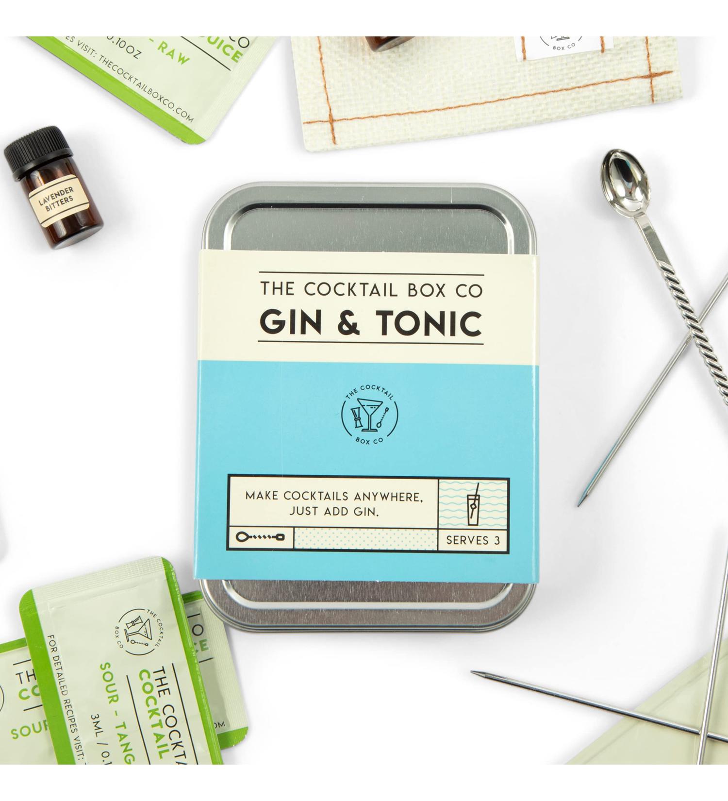 Premium Gin & Tonic Cocktail Kit by The Cocktail Box Co. - Hand Crafted Cocktails - Great Gift & Travel Companion (1 Kit) - Buy Online on GoSupps.com