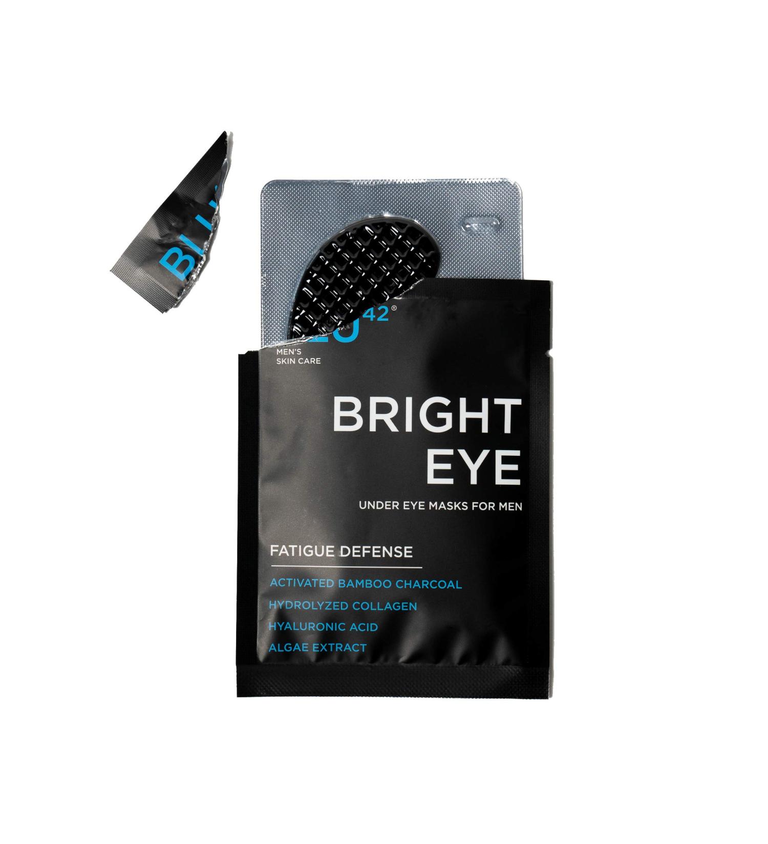 Blu42 Activated Charcoal Under Eye Masks for Men - Bright Eye Fatigue Defense - Removes Dark Circles, Wrinkles, Puffiness - Hydrating Anti-Aging Treatment - Buy Online on GoSupps.com
