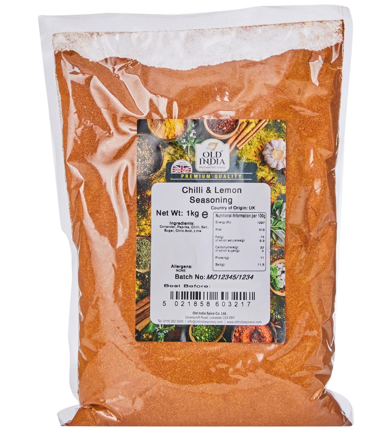 Old India Chilli & Lemon Seasoning 1kg - Premium Blend for Flavorful Dishes - Buy Online on GoSupps.com