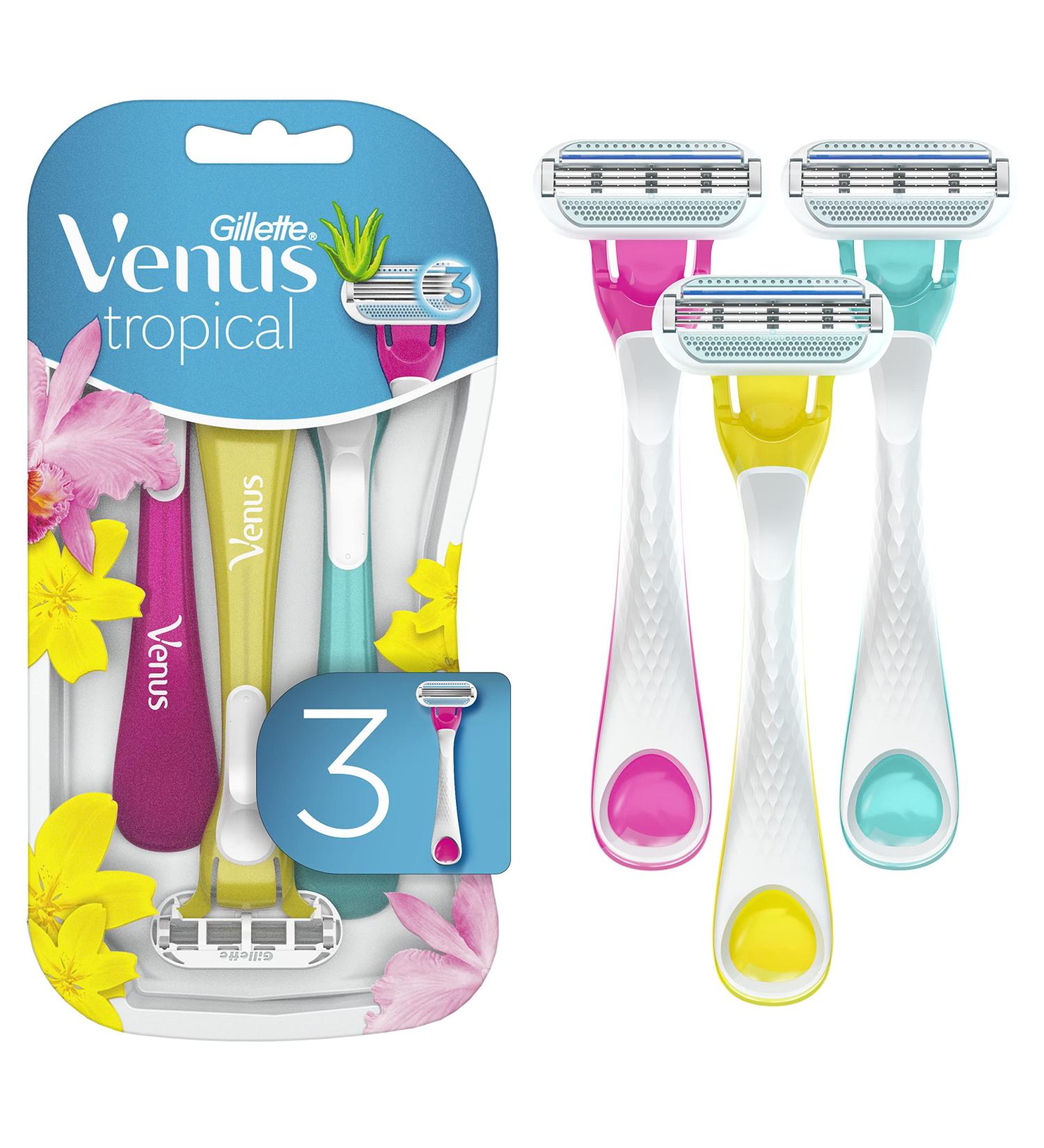 Gillette Venus Tropical Disposable Razors - 3 Pack for Smooth Skin - Buy Online on GoSupps.com