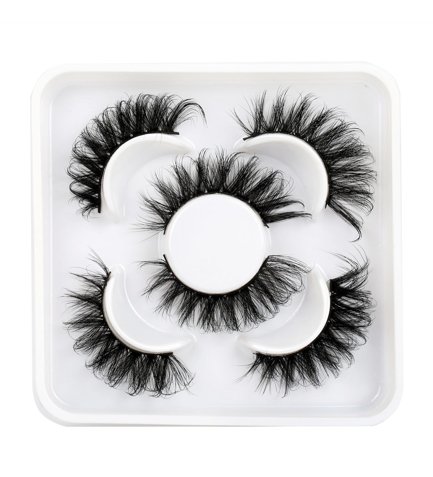 Shop Pooplunch Fluffy Cat Eye False Eyelashes | Volume Faux Mink Lashes - 3 Pairs Pack - Buy Online on GoSupps.com