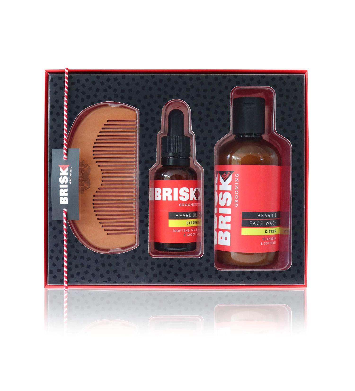 BRISK Beard Care Kit 430g - Complete Grooming Set for Men | 20989 - Buy Online on GoSupps.com