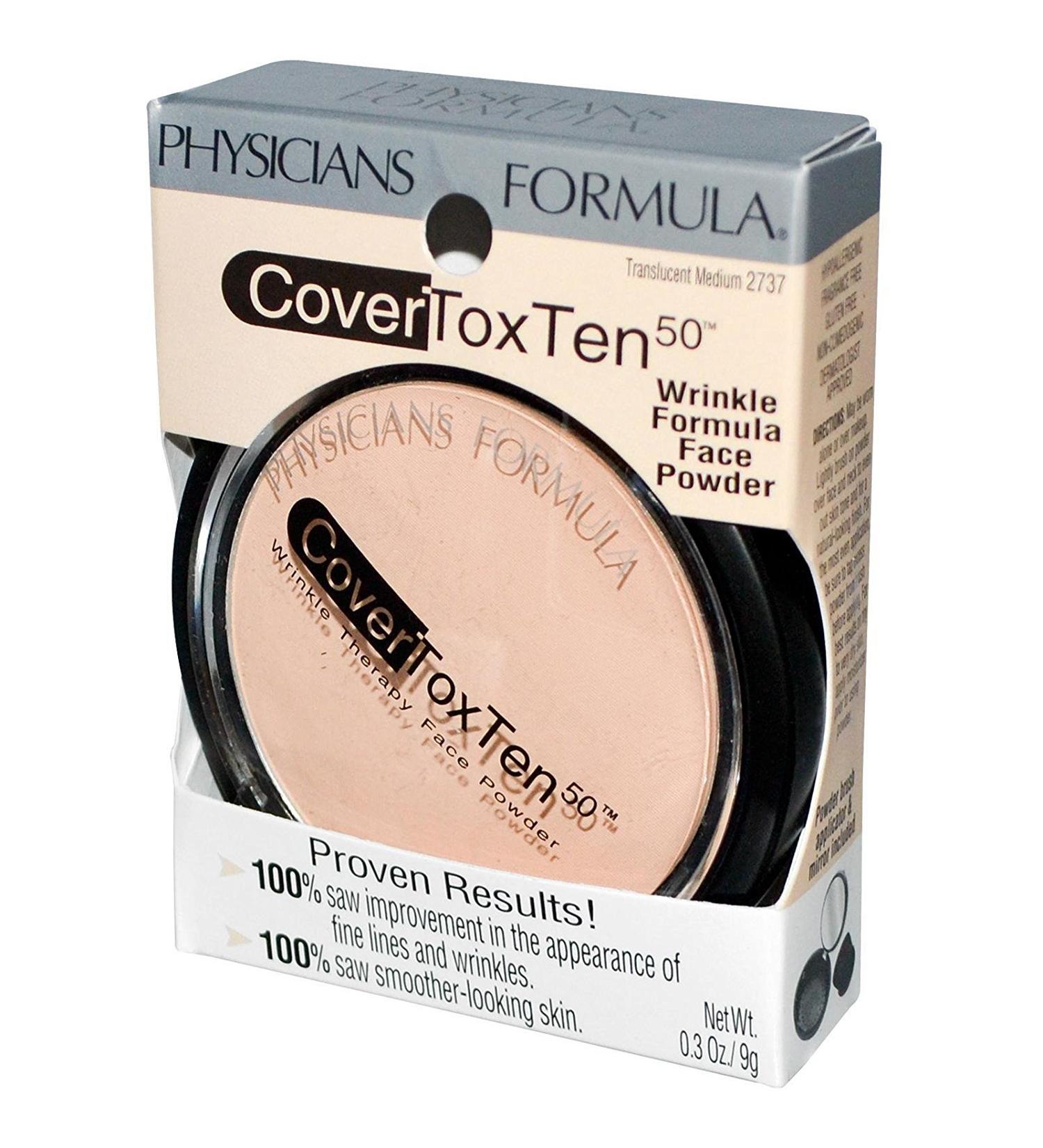 CoverToxTen50 (CoverToxTen 50) Translucent Medium 2737 0.3 oz (9g) - Wrinkle Formula Face Powder L
