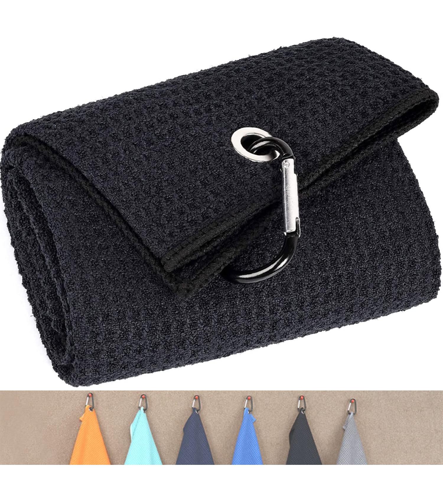 GDFPLXW Golf Towel - Microfiber Fabric, Durable & Fadeless Golf Club Cleaner Accessory for Men & Women Golfers (Black) - Buy Online on GoSupps.com