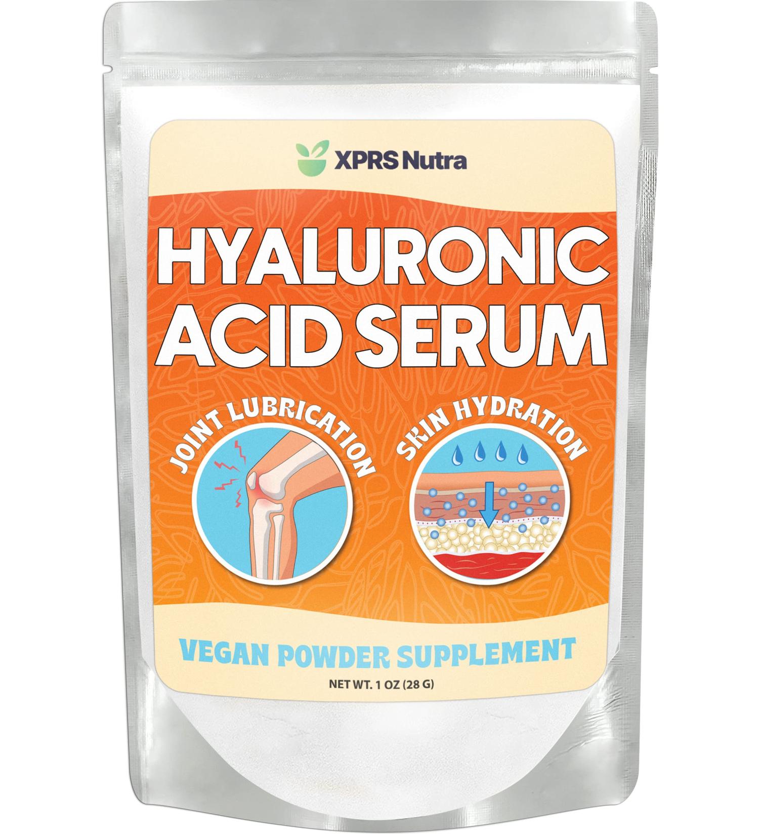 XPRS Nutra Hyaluronic Acid Powder - 14g Pure DIY Serum for Face & Skin - Food & Cosmetic Grade - 1oz - Buy Online on GoSupps.com