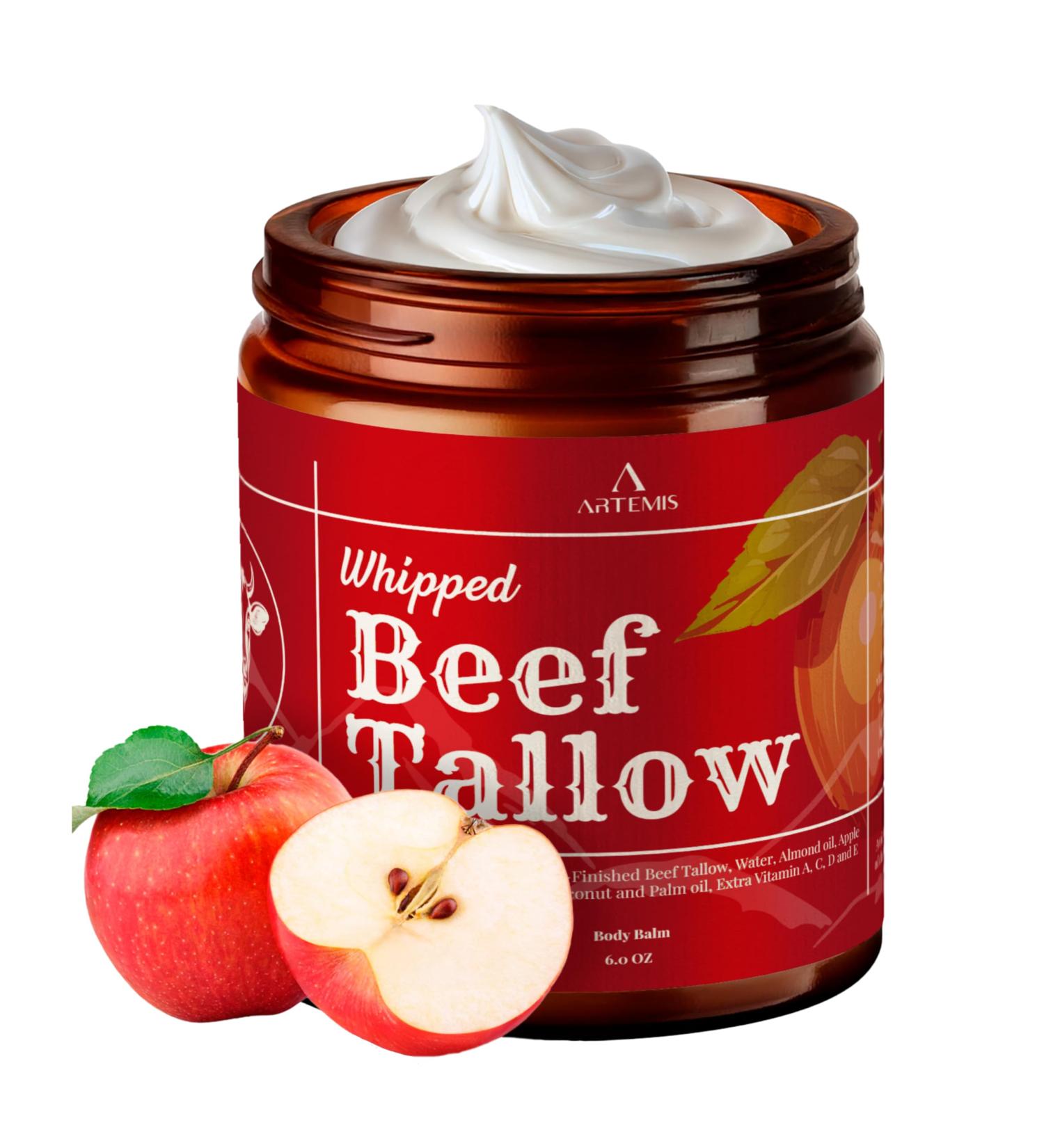 Beef Tallow for Skin - Beef Tallow face and body Balm Natural Cream 6 oz (Pack of 1) | Grass-Fed Beef Tallow All-Natural Moisturizer Whipped Beef tallow Cream for Smooth Skin Vitamins A C D E Apple - Buy Online on GoSupps.com