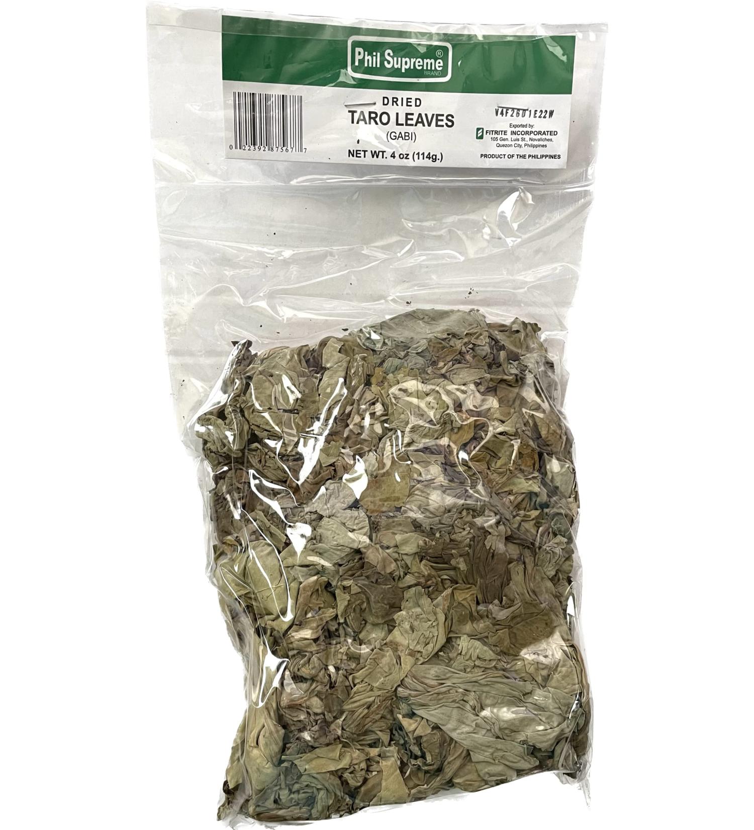 Phil Supreme Dried Taro Leaves (Dahon Ng Gabi) 4 oz