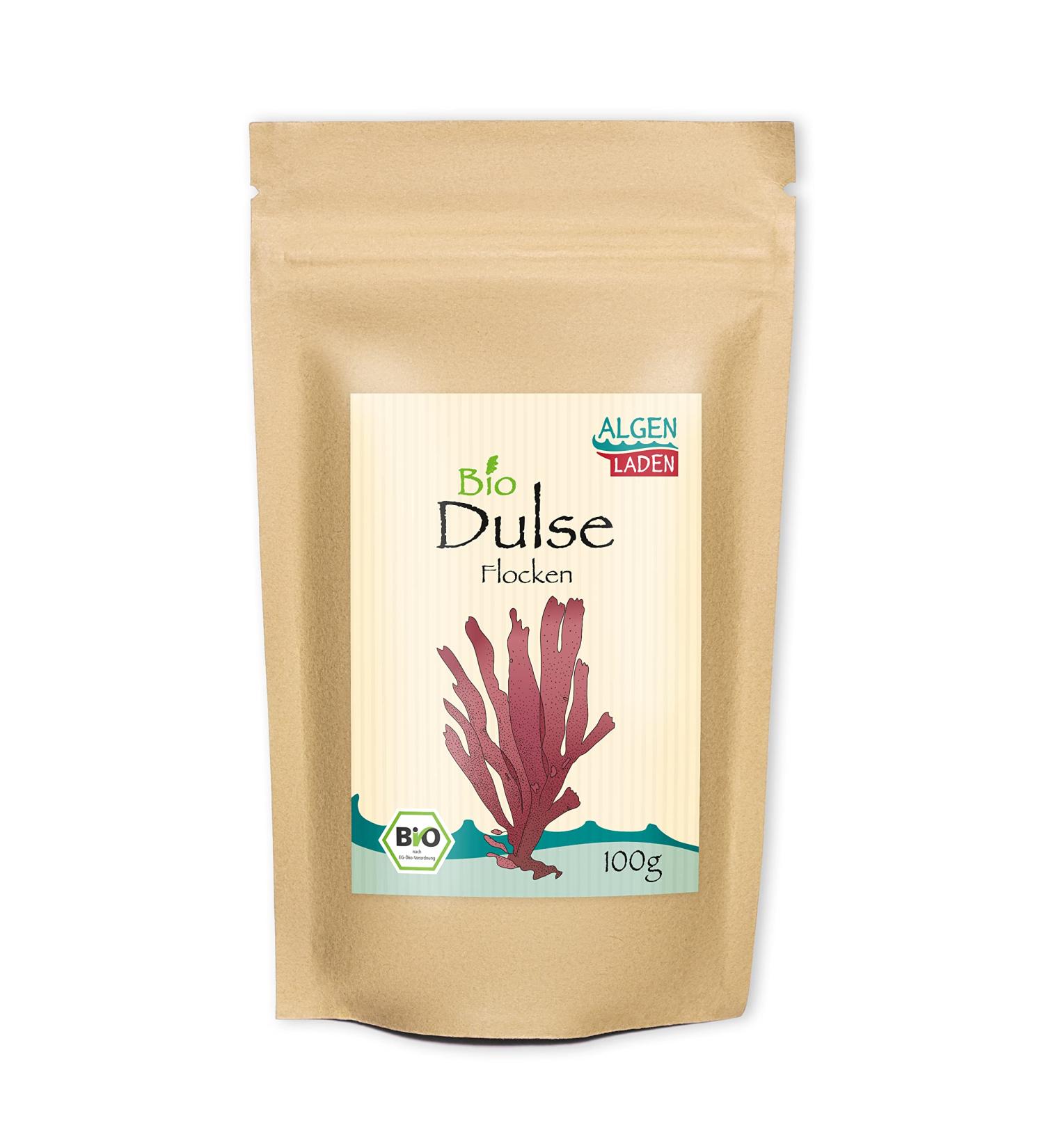 Buy ALGENLADEN Organic Dulse Flakes 100g - Vegan Red Algae for Smoothies | Raw Food | International Shipping - Buy Online on GoSupps.com