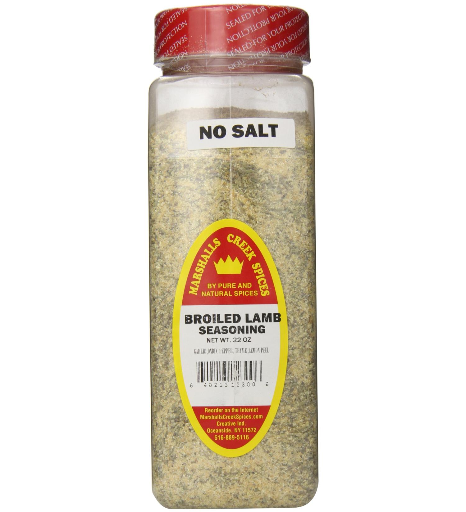 Marshalls Creek Spices Seasoning Broiled Lamb No Salt XL Size 22 Ounce