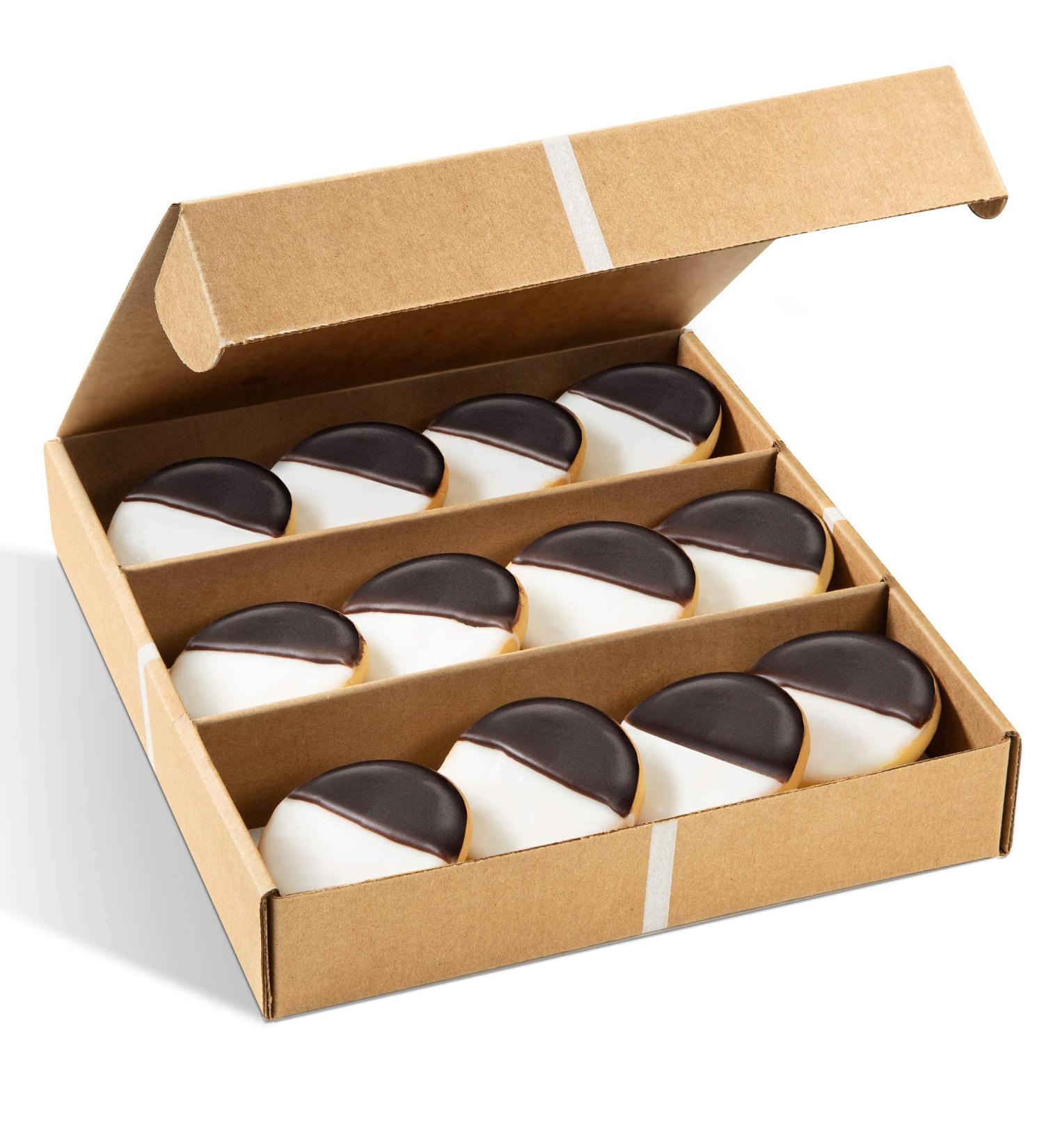 Black and White Cookies Gift Basket - 12 Individually Wrapped NY Style Cookies for Christmas, Men, Women, College Students - Food Gifts for Corporate, Sympathy - Buy Online on GoSupps.com