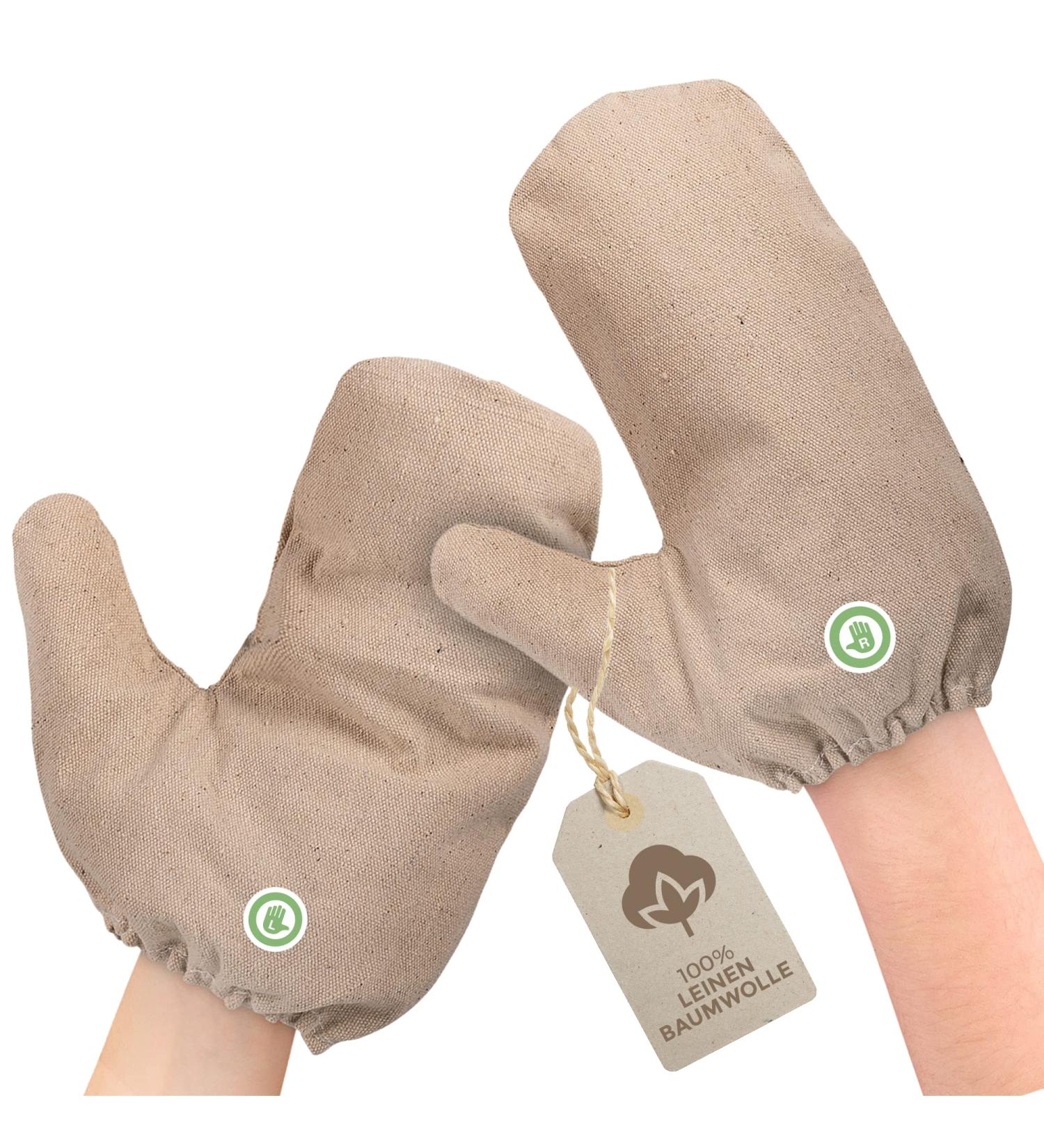 Massage Hand Shoes - 100% Linen Cotton Peeling Massage for Skin Care | Dry & Wet Use | International Shipping - Buy Online on GoSupps.com