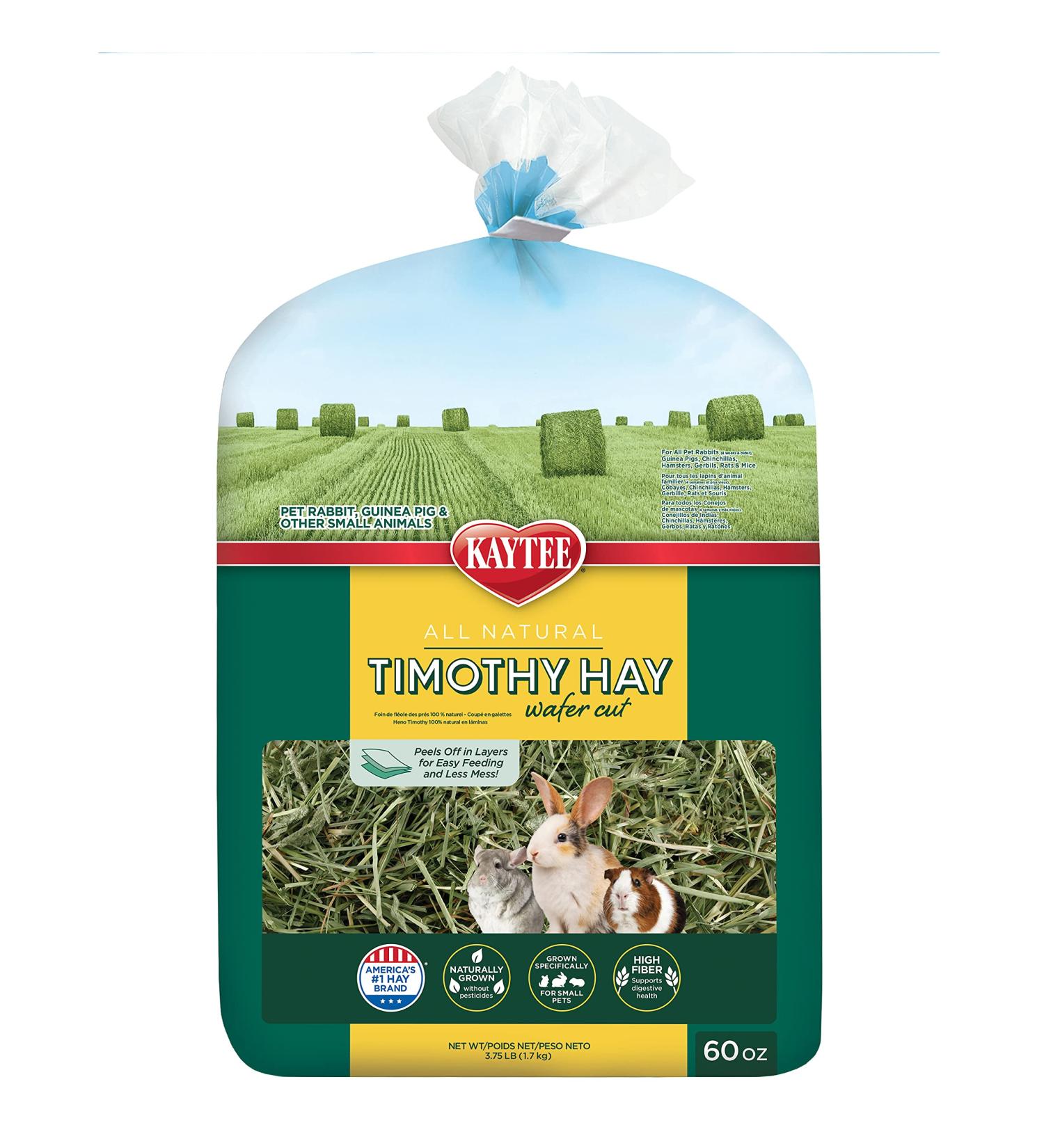 Kaytee Timothy Wafer-Cut Hay for Rabbits & Small Animals - 3.75 Pound Pack - Buy Online on GoSupps.com