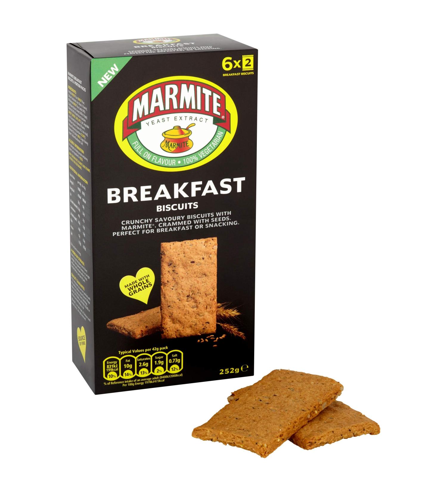  Marmite Marmite 6 x 252g Breakfast Cookies - Buy Online on GoSupps.com