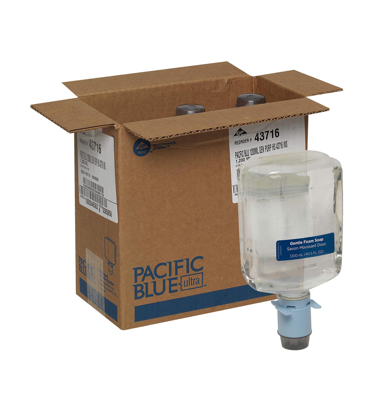 GP PRO Pacific Blue Ultra Automated Touchless Foam Hand Soap Dispenser Refill - Dye and Fragrance Free - 3 Refills, 1200 mL Each - 40.5 Fl Oz (Pack of 3) - Buy Online on GoSupps.com