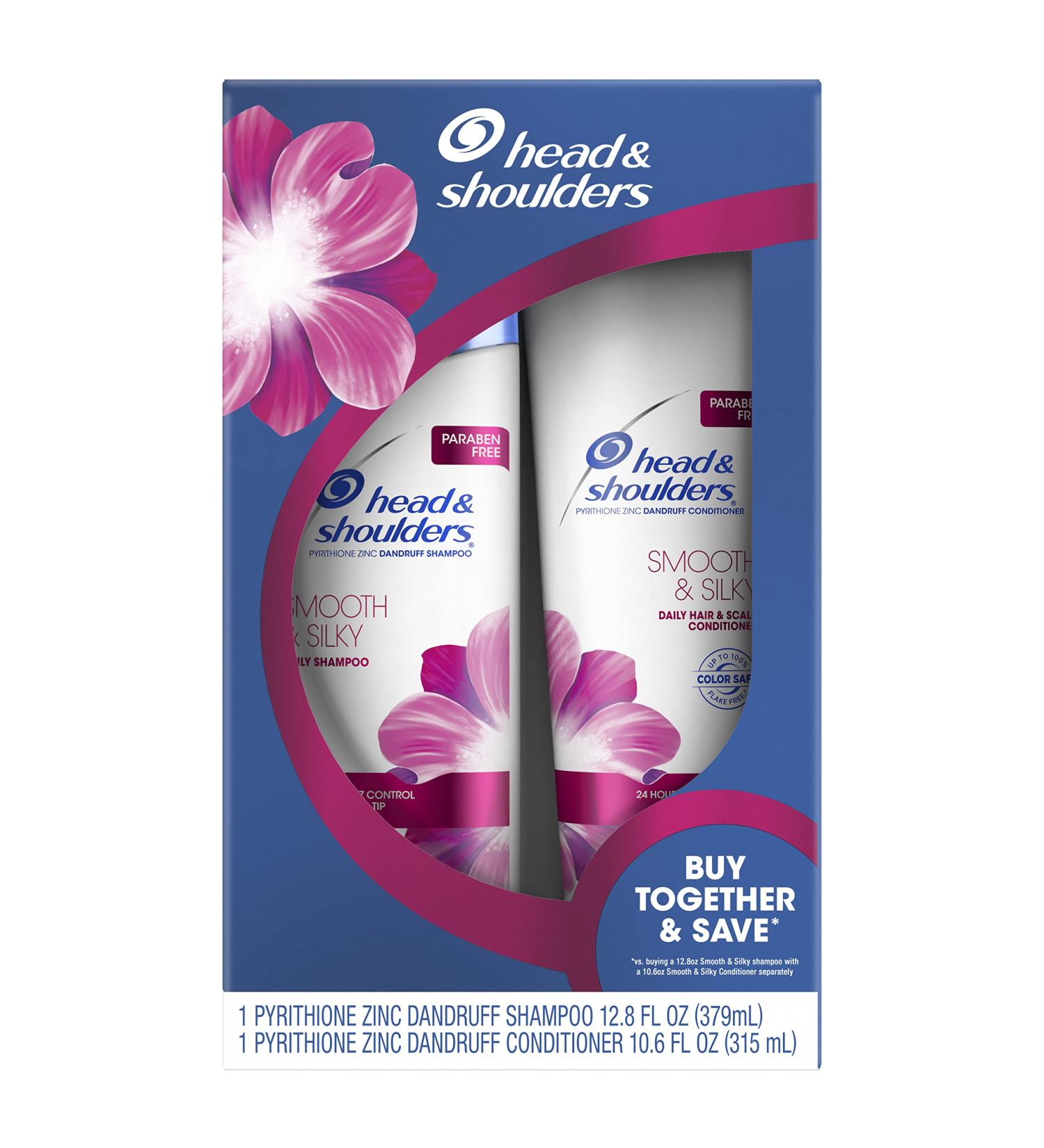 Head & Shoulders Smooth & Silky Dandruff Shampoo and Conditioner Twin Pack - 23.4oz - Buy Online on GoSupps.com