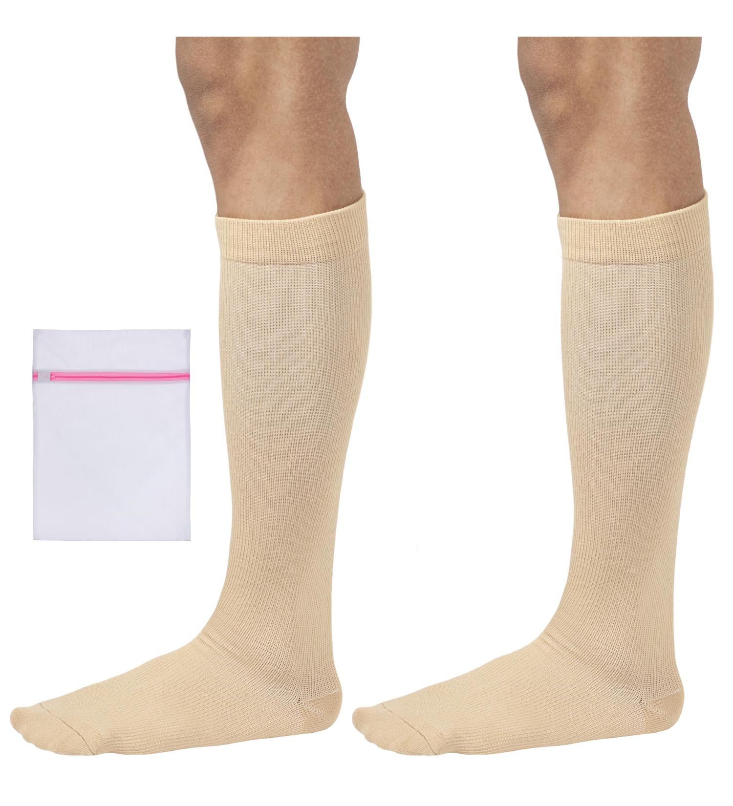 360 RELIEF - Flight Compression Socks Supports | Blood Circulation Travel Work S-M 2Pairs-Beige - Buy Online on GoSupps.com