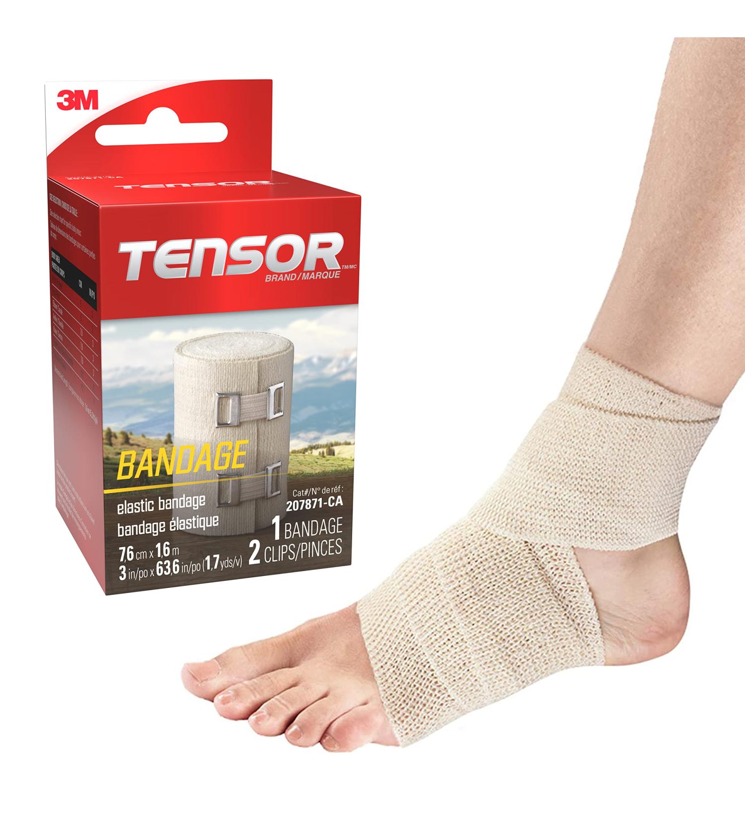 Tensor Elastic Bandage Wrap 3-Inch Beige with Clips 3 in - Buy Online on GoSupps.com