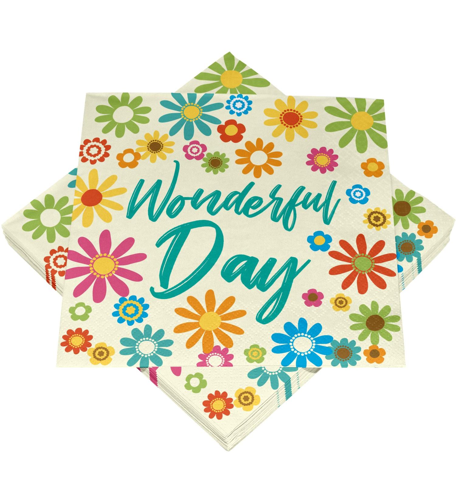 HEKU 100 napkins 3-layer 33x33cm i sucking hard and practically packaged i ideal for weddings anniversaries and special occasions Wonderful Day 33x3cm Wonderful Day