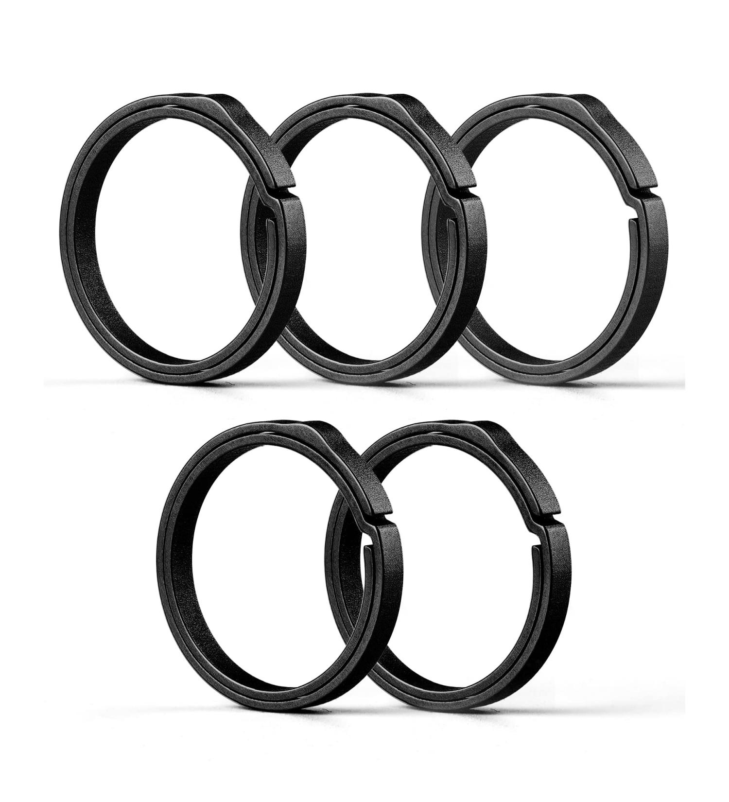TISUR Titanium Key Ring Elegant Quick Release Side Pushing Split Rings Kit for Keychains Heavy Duty Keyring for Dog Tag Black  22mmx5 - Buy Online on GoSupps.com