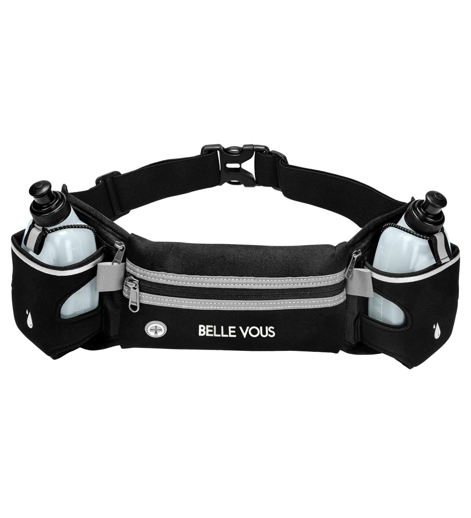 Adjustable Running Belt with Hip Pocket & 2 x 300ml Water Bottles - Perfect for International Shipping | Enhance Your Running Experience - Buy Online on GoSupps.com