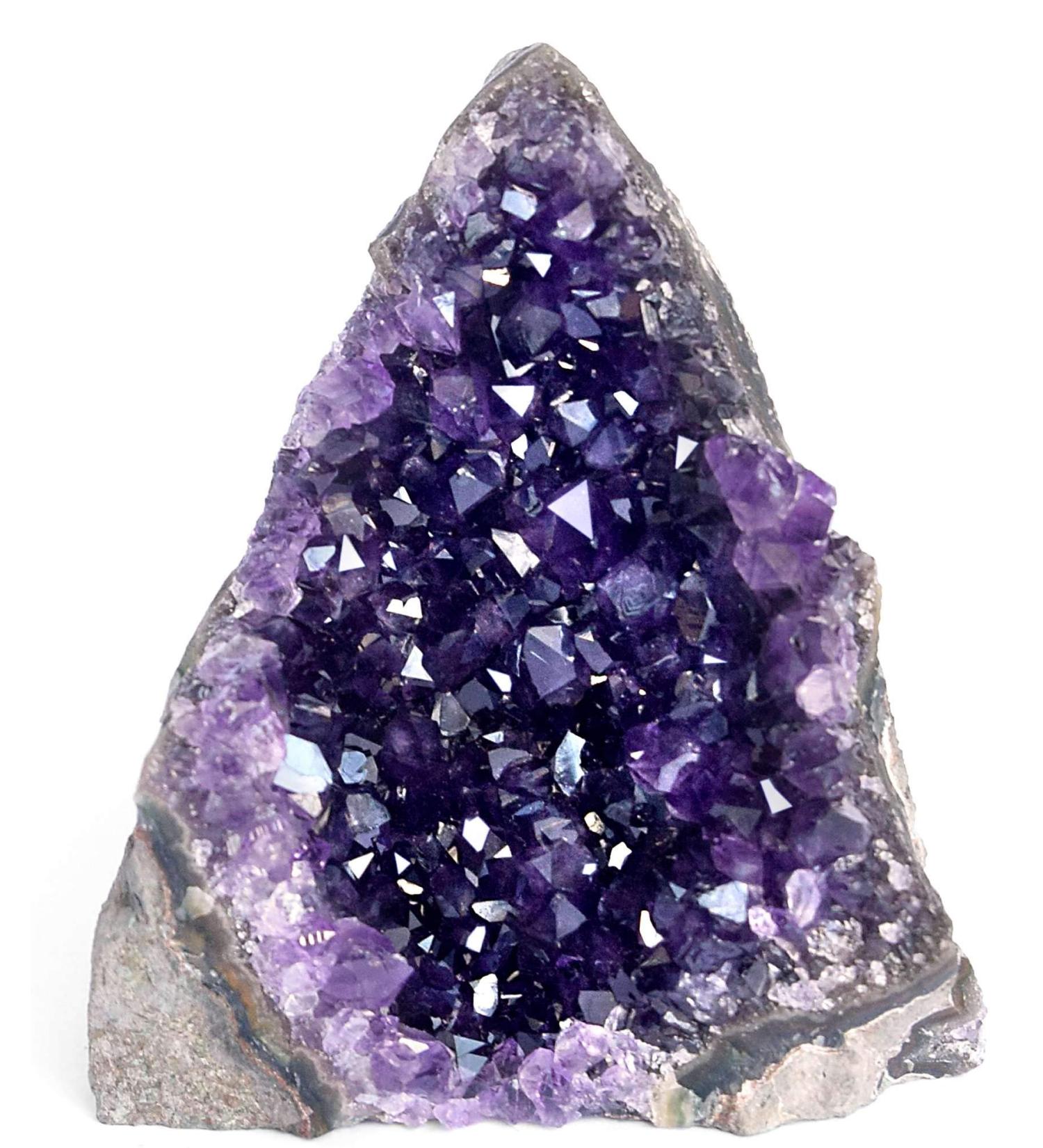 Deep Purple Amethyst Crystal Rock 0.5-1 lb Raw Cluster Uruguay Quartz Geode - Premium Grade Amethyst - Buy Online on GoSupps.com