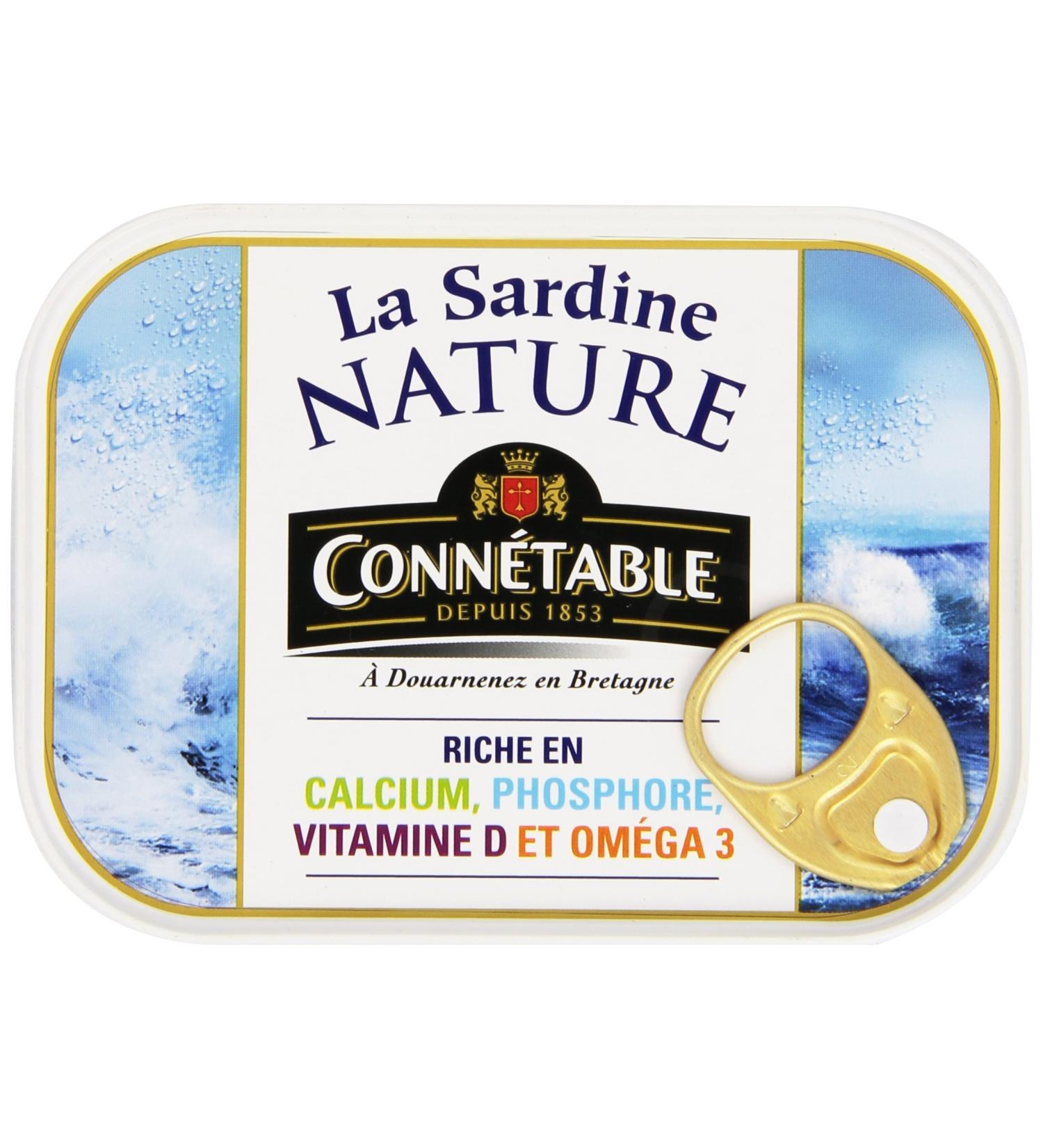 Connetable Sardine Nature 135 g - Buy Online on GoSupps.com