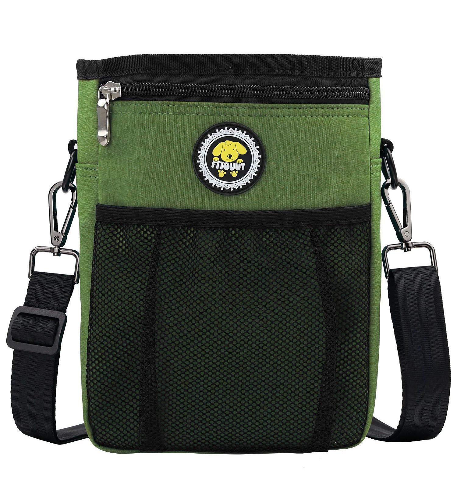 Waterproof Dog Food Bag for Training - Fttouuy XL Green with Carabiner - Ideal for International Shipping - Buy Online on GoSupps.com