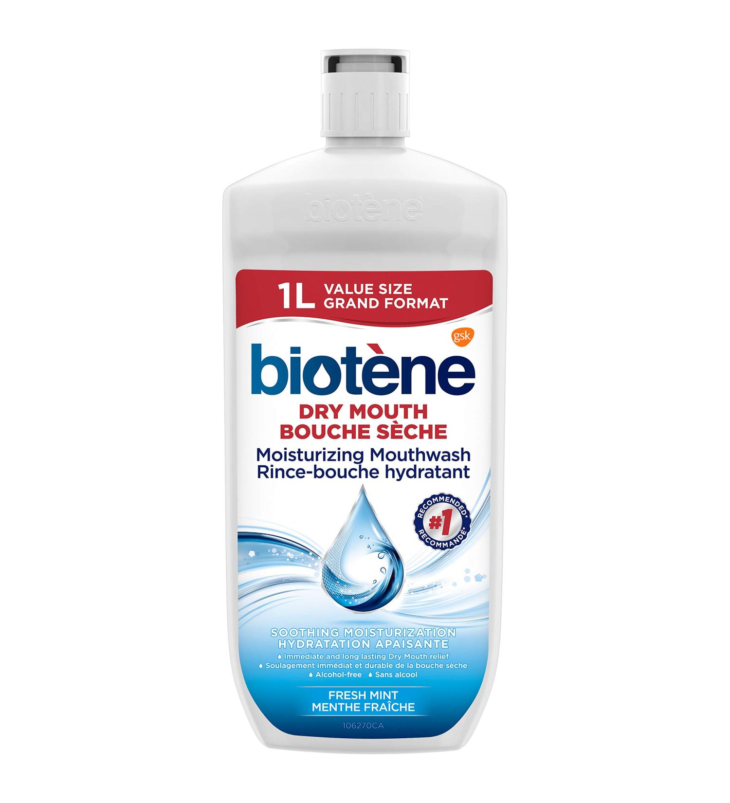 Biotene Dry Mouth Moisturizing Mouthwash Fresh Mint 1L 1 l (Pack of 1) Mouthwash - Buy Online on GoSupps.com