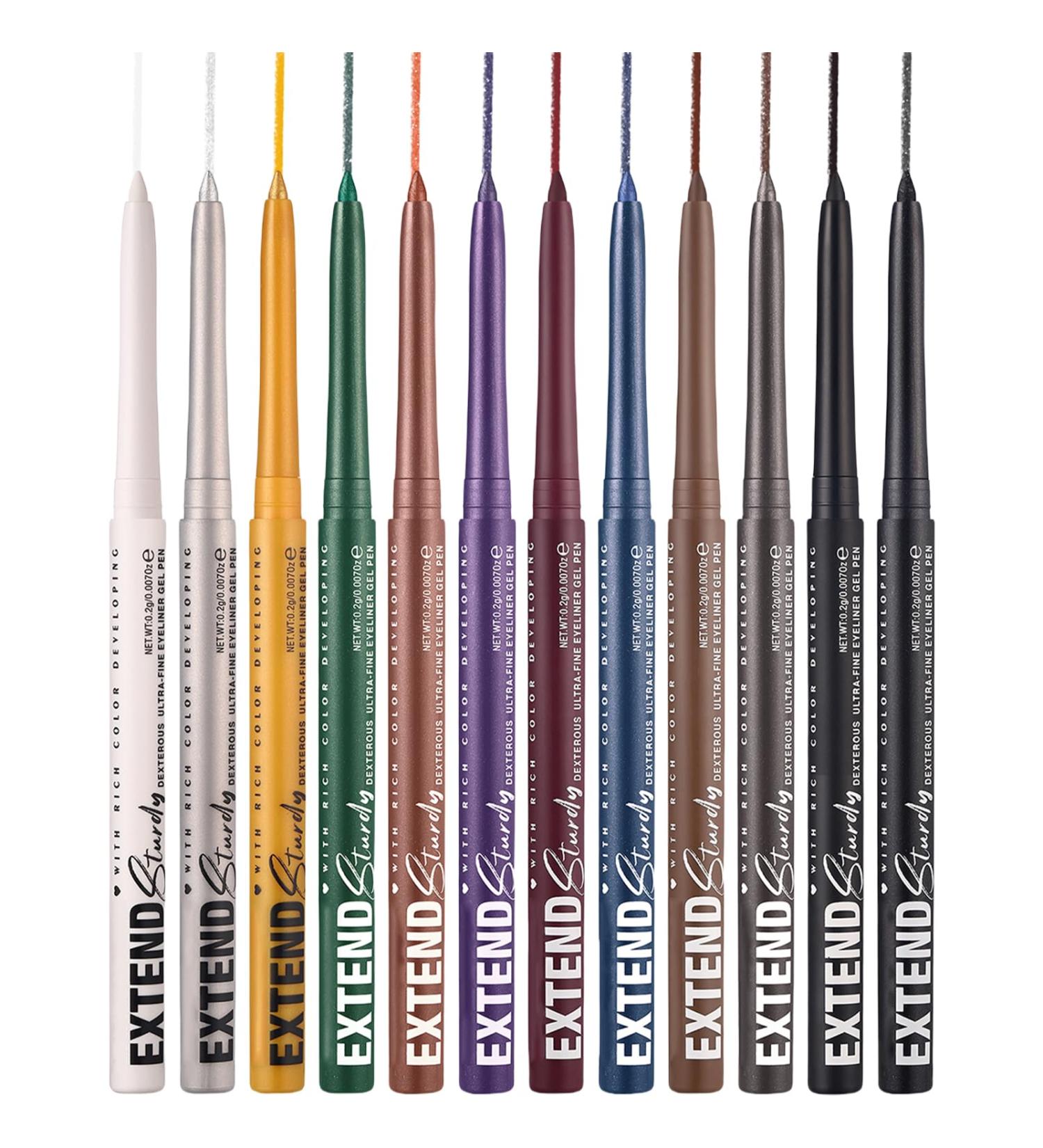 Scnvsi Colorful Liquid Eyeliner 12 Colors Waterproof Liquid Eyeliner Eyeliner Pen Eyeliner Eye Makeup Gift Set for Cosplay - Buy Online on GoSupps.com