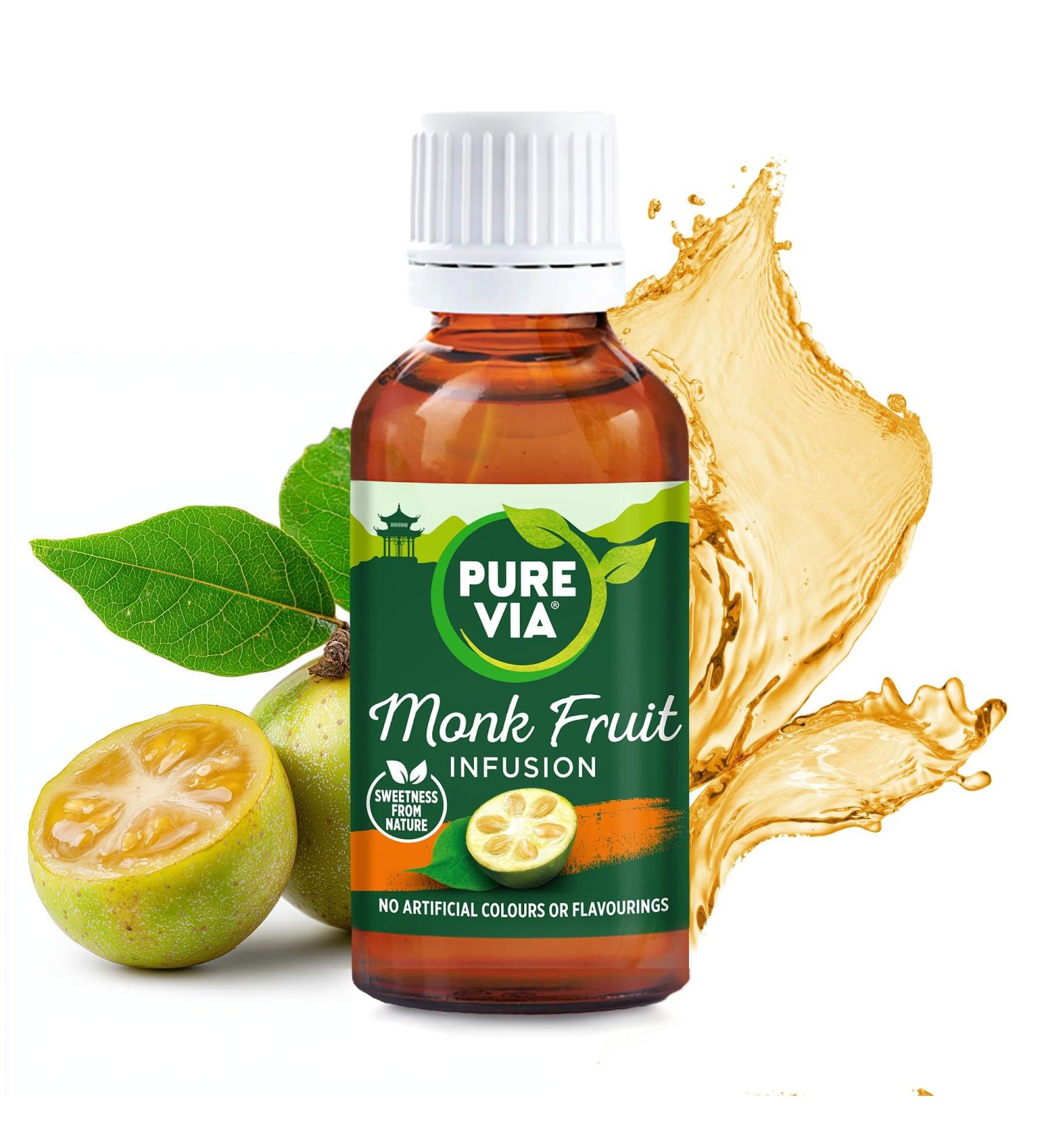Pure Via Fruit du Moine 30ml Alternative au sucre liquide d origine v g tale V gan Sans gluten Sans additifs - Buy Online on GoSupps.com