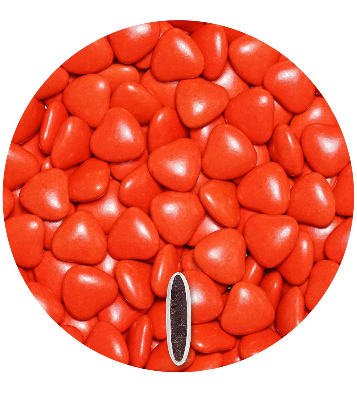 One-in Chocolate Heart 500g | Premium Red Gloss Candy for Weddings Baptisms & Gifts - International Shipping Available - Buy Online on GoSupps.com