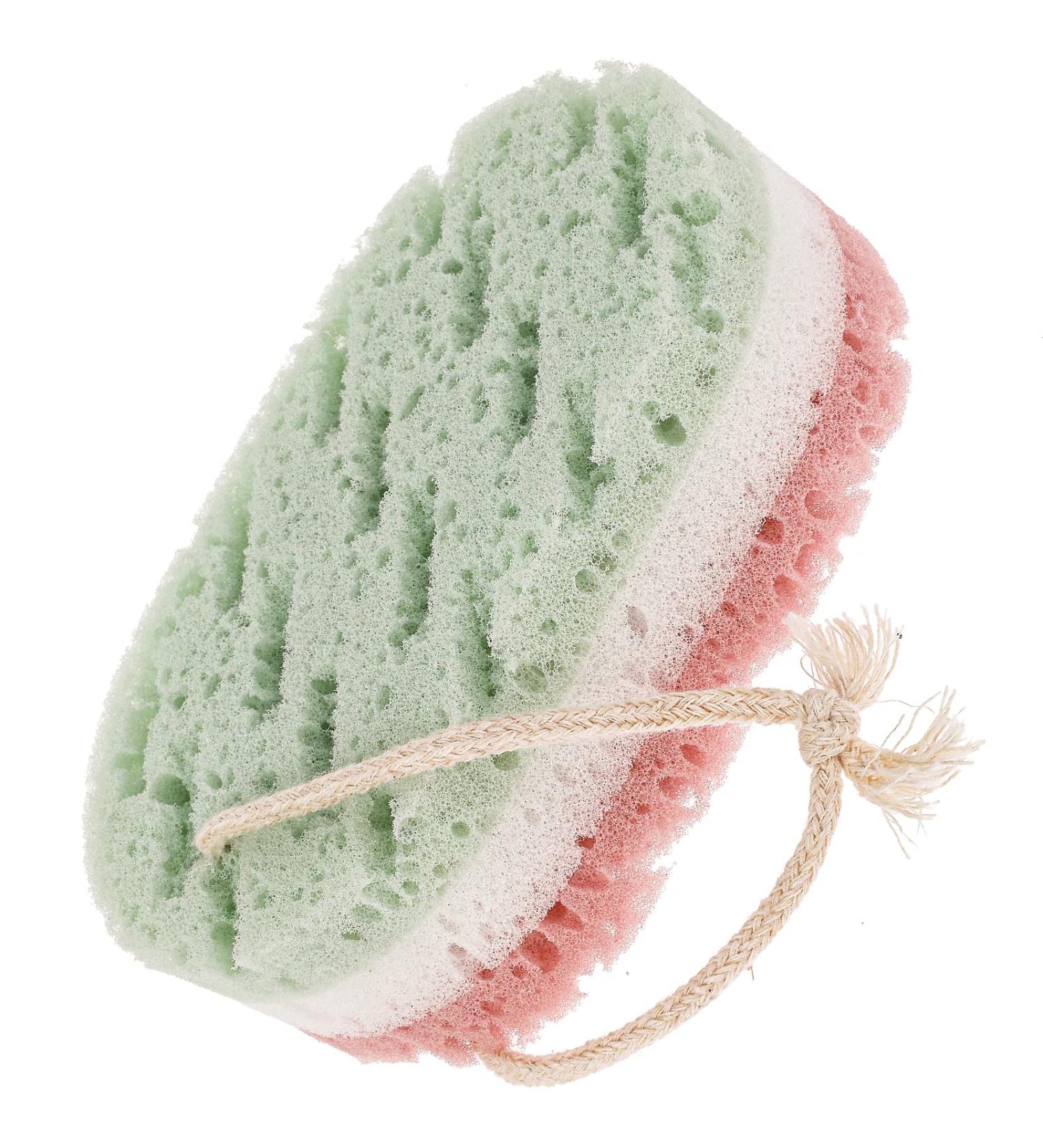 Sibba Large Bath Sponge - Reusable Exfoliating Body Scrubber for Men, Women, and Kids - Green Loofah Sponge for Body Wash - Bathing Accessories - Buy Online on GoSupps.com