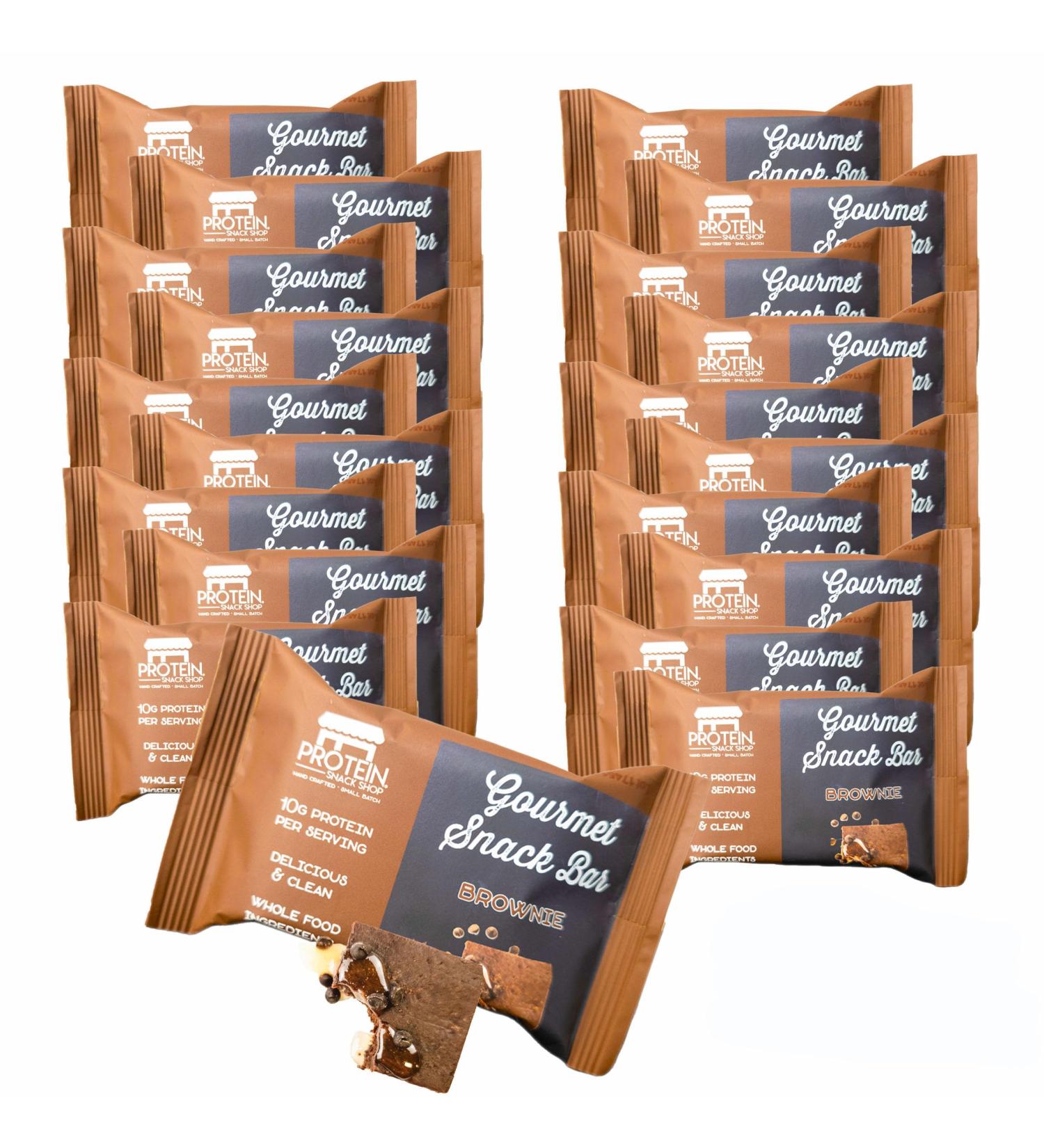 Gourmet Protein Brownie & Blondie Bars | High Protein Gluten-Free Honey-Sweetened No Seed Oils or Preservatives Protein Snack Shop (20 Chocolate Brownie) Chocolate Brownie 20 - Buy Online on GoSupps.com