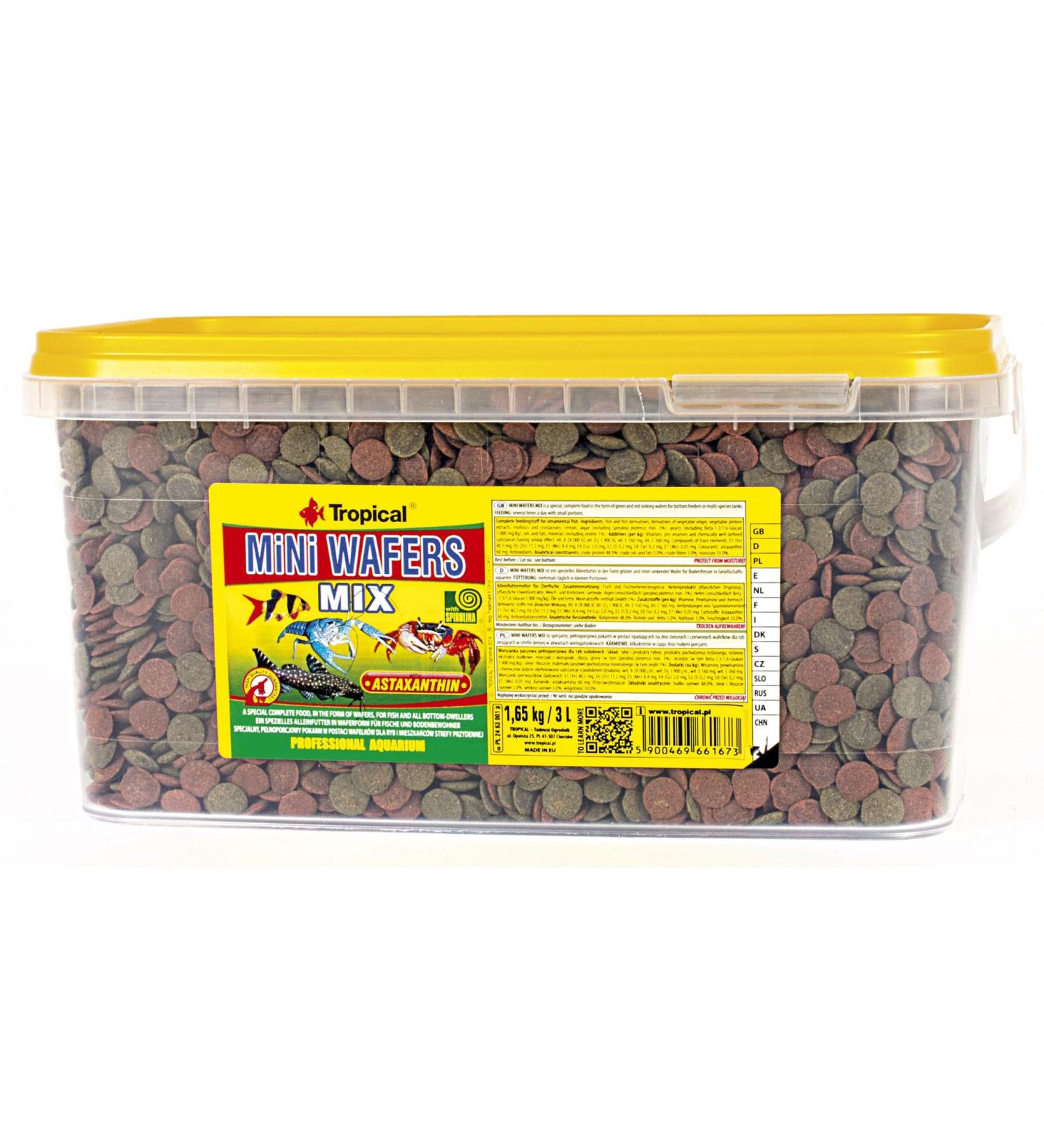 Tropical Mini WAFERS Mix 3L / 1.65kg - for Fish and Bottom Residents