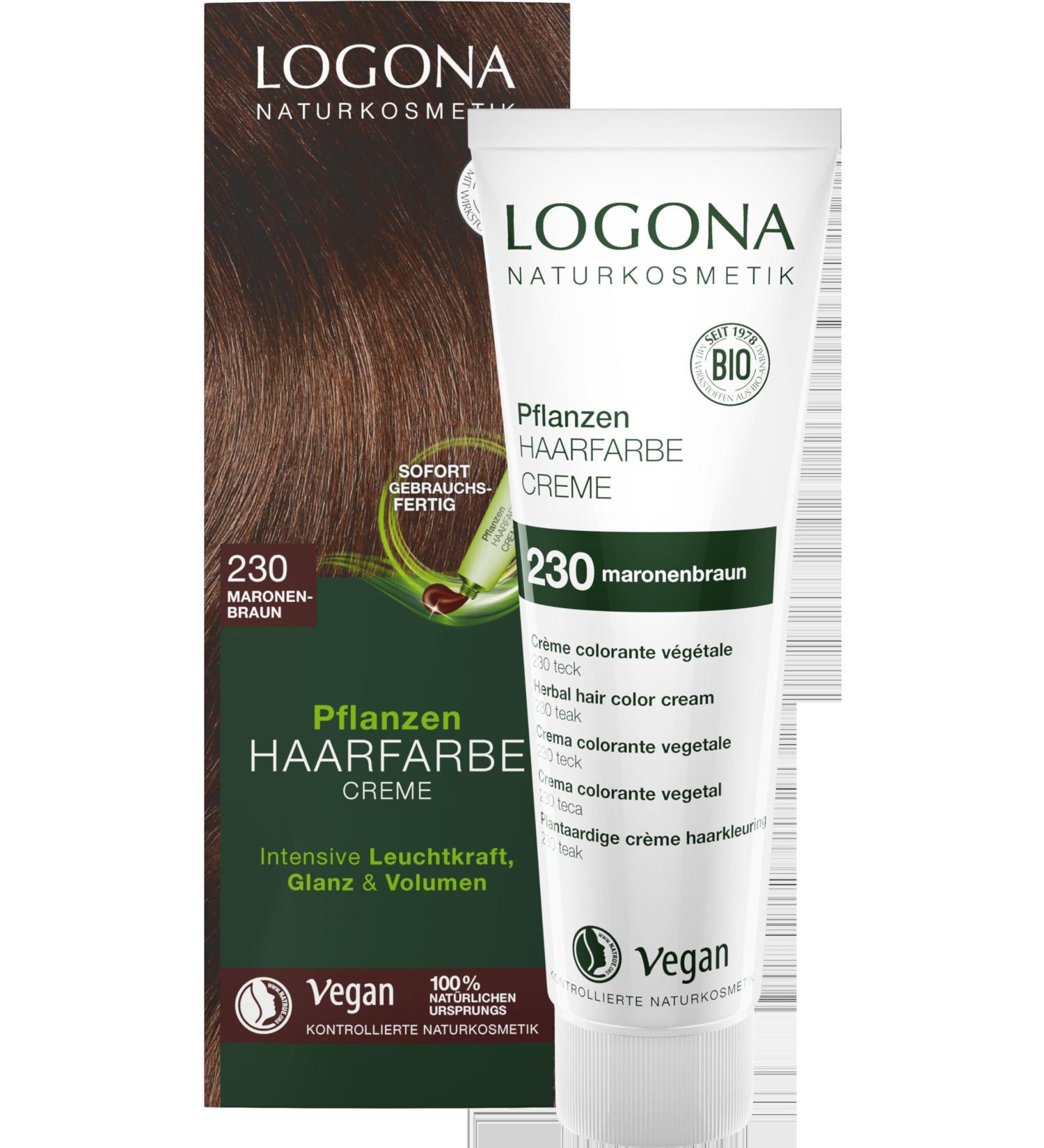 Logona Plant Hair Color Cream 230 chestnut brown (2 x 150 ml)