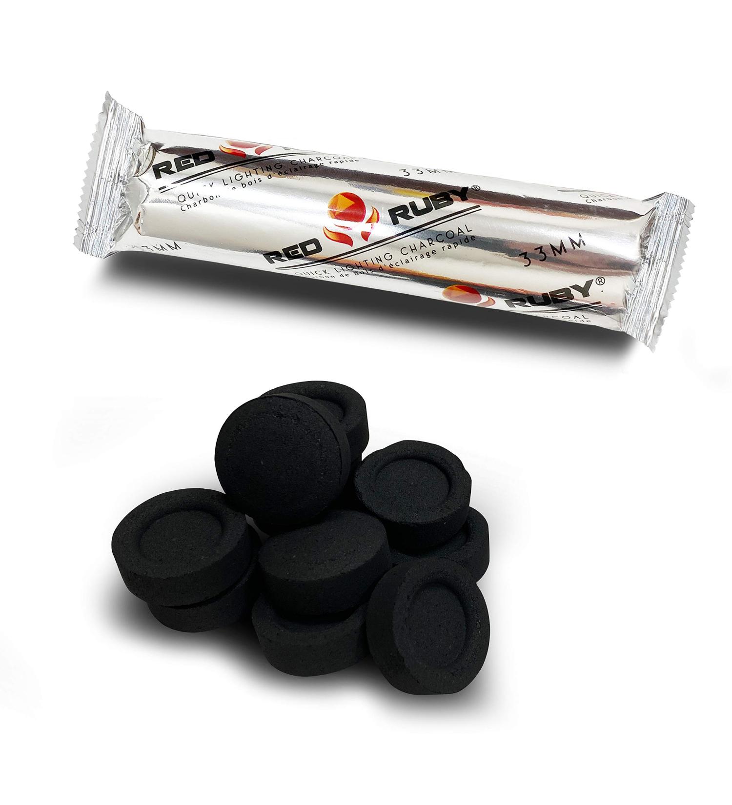 Charcoal Tablets for Incense  Quick Light Coal Tablets  Charcoal Disks  33 mm Coal Rolls  Pack of 10 Coal Briquettes  Slow Burn - Instant Lighting (Roll of Charcoal Discs) - Buy Online on GoSupps.com