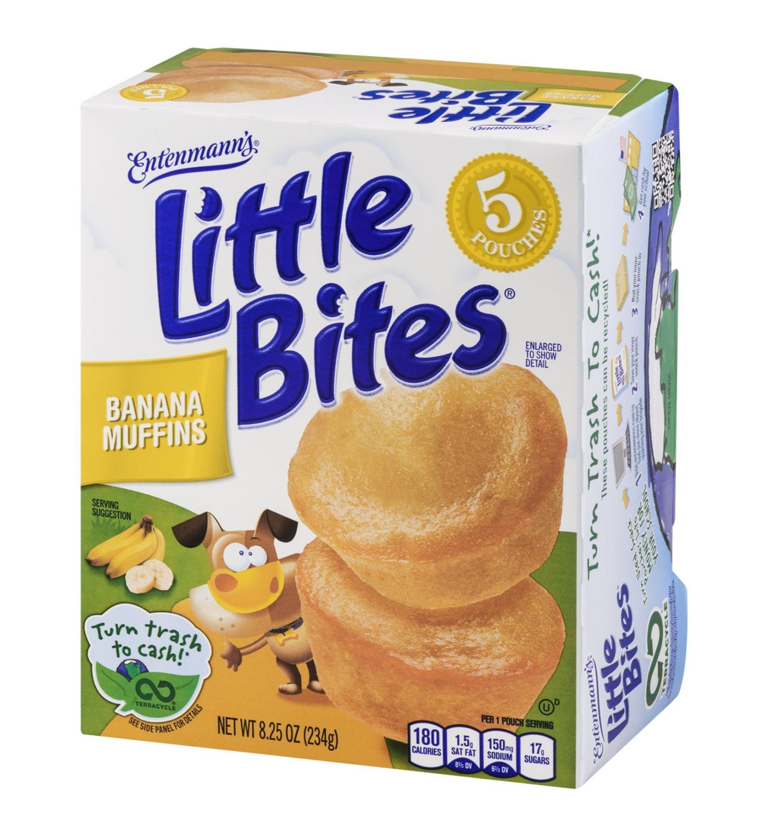 Entenmanns Little Bites Banana Muffin Pouches - 5 CT