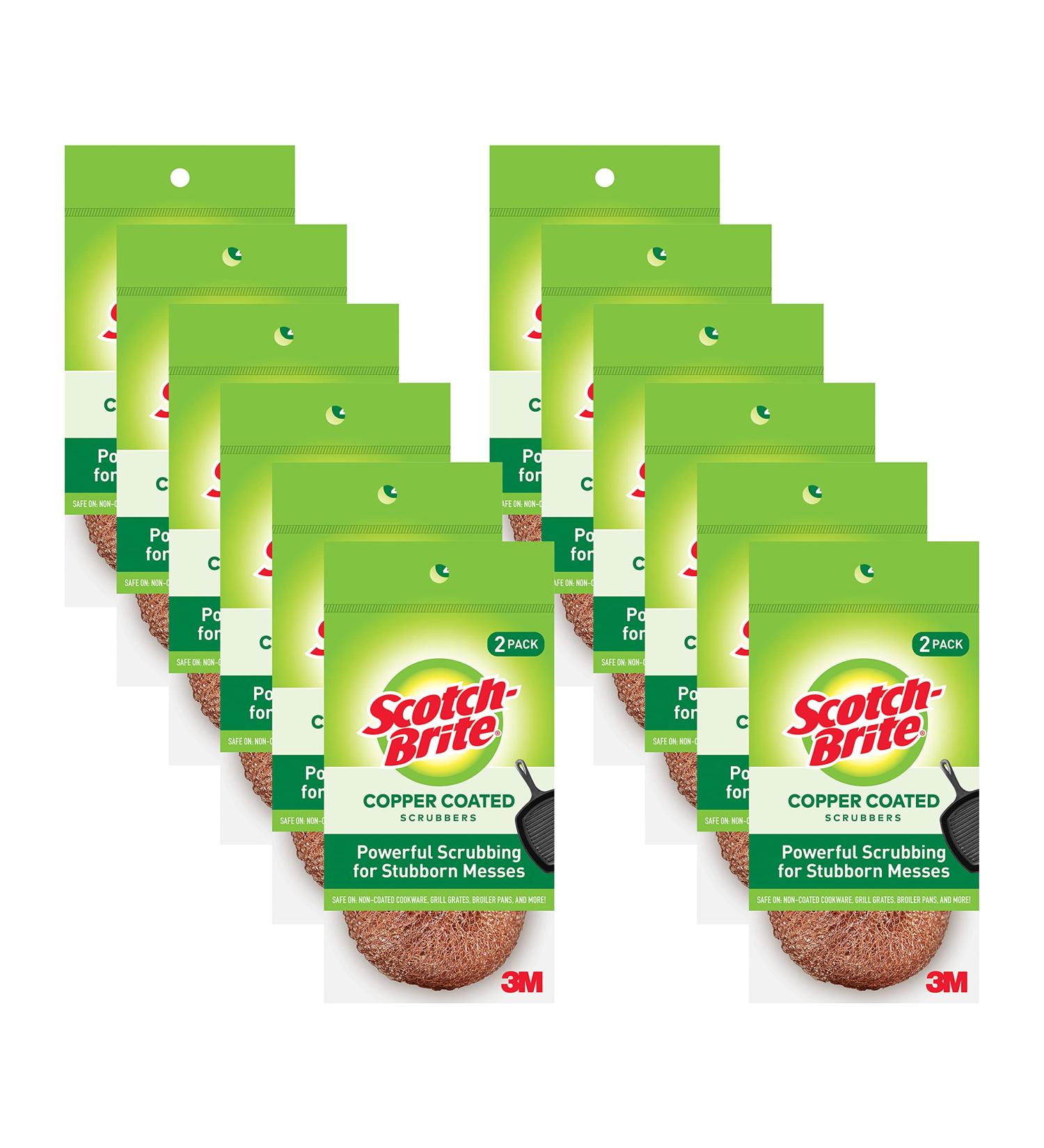 Scotch-Brite Copper Coated Scrubbing Scour Pads - Pack of 48 - Buy Online on GoSupps.com