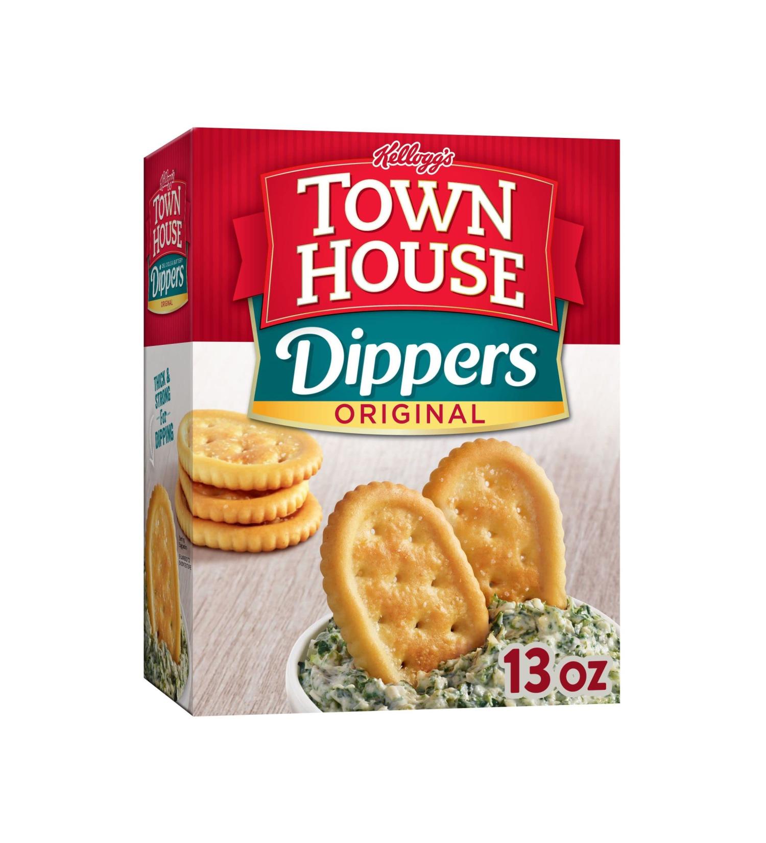 Town House Dippers Original Party Snacks 13oz Box - Delicious & Buttery Baked Snack Crackers - Buy Online on GoSupps.com