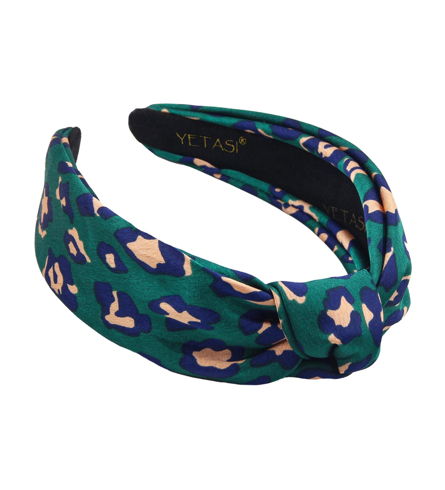 YETASI Leopard Satin Headbands for Women - Chic Green Knotted Headband - Buy Online on GoSupps.com