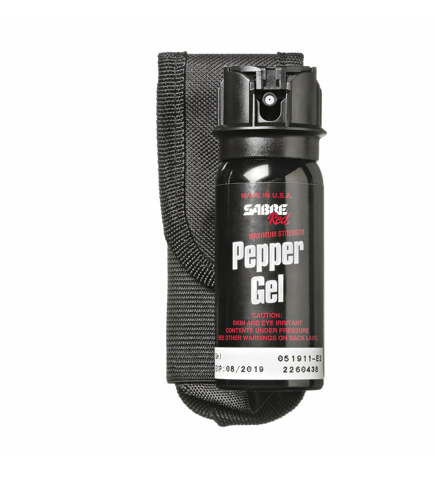 SABRE Tactical Pepper Gel With Belt Holster For Easy Carry, Maximum Police Strength OC Spray, Quick Access Flip Top Safety, Tactical Design For Security Professionals, 18 Bursts, 18-Foot Range - Buy Online on GoSupps.com