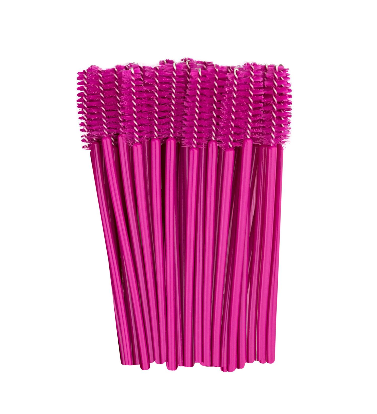 Profico 50-Piece Disposable Eyelash Brush Set - Dark Pink Mascara Applicator & Eyelash Extensions Tool - Buy Online on GoSupps.com