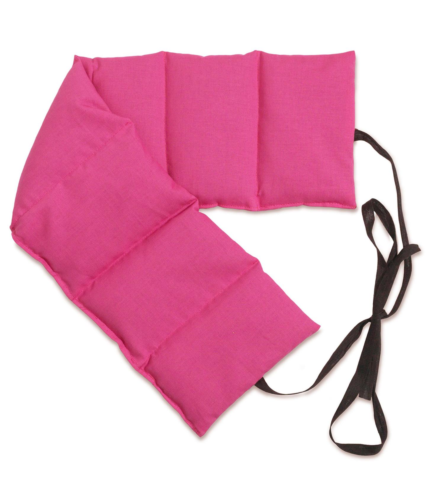 Cherry Stone Pillow 7-Chamber with Band - 65x15 Pink Heat Cushion for Back Relief | Premium Grain Cherry Stone Pillow - Buy Online on GoSupps.com