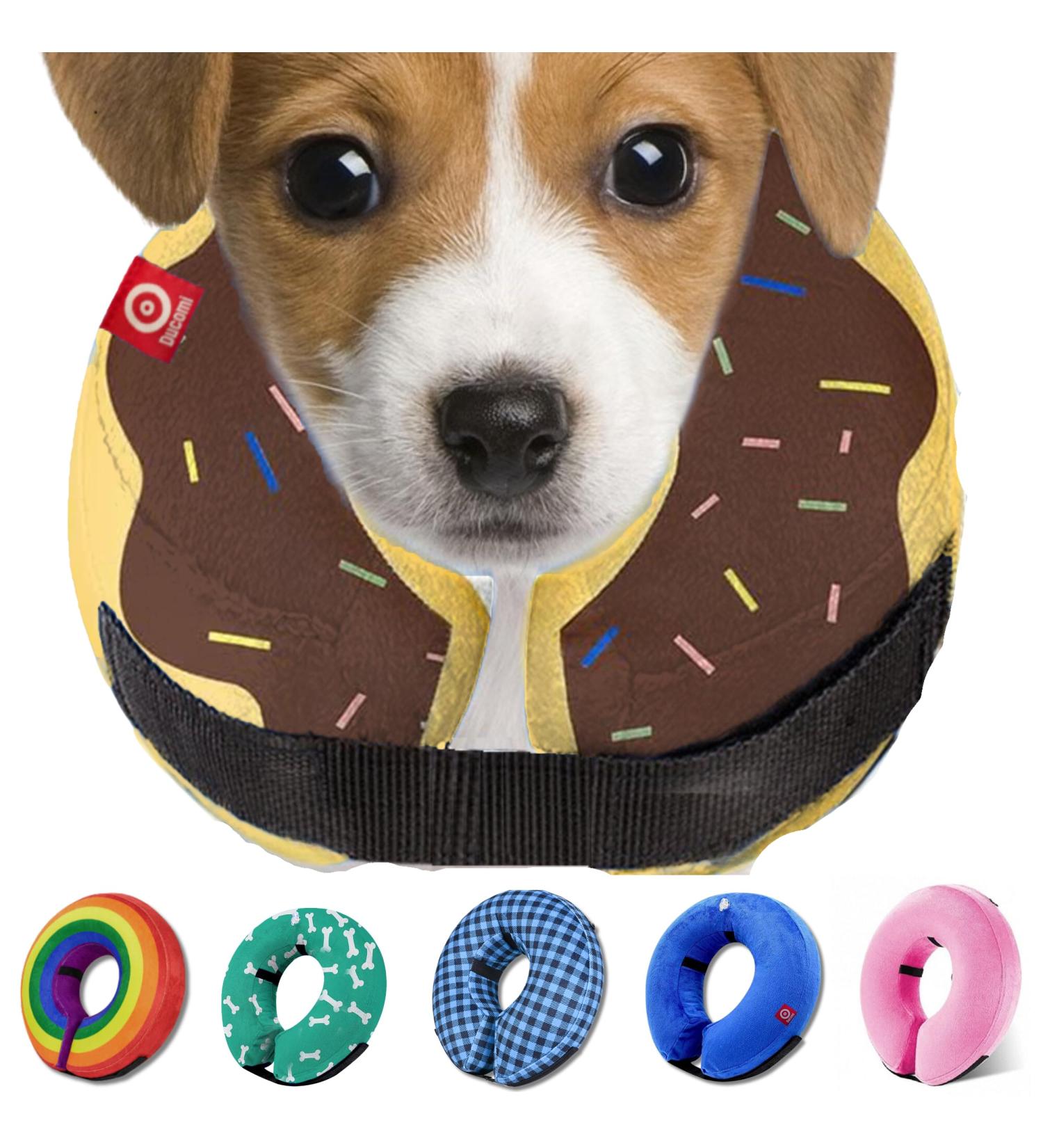 Ducomi Inflatable Hinges for Dogs & Cats - XS Brown Donuts for Surgery Recovery | Prevent Scratches & Bites | Enhanced Comfort & Visibility - Buy Online on GoSupps.com