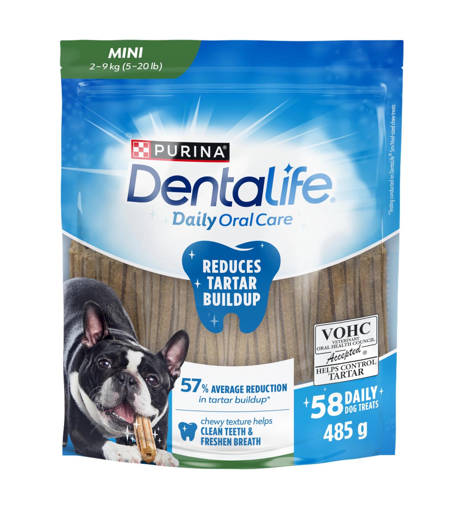 DentaLife Daily Oral Care Dog Treats for Mini Breed Dogs - 485 g Pouch (1 Pack) 485 g (Pack of 1) - Buy Online on GoSupps.com