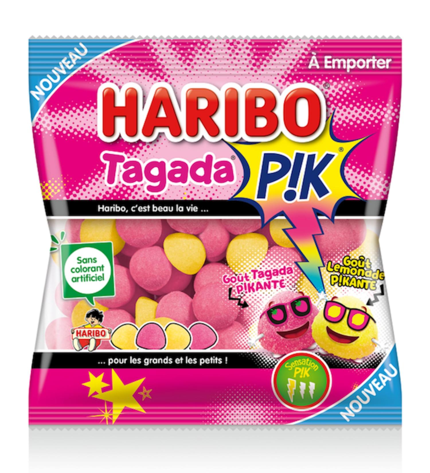 HARIBO - Tagada PIK Lemonade - Bonbons Piquants - Go ts Tagada & Citron Piquants - Sans Colorants Artificiels - Sachets - 10 x 100 g
